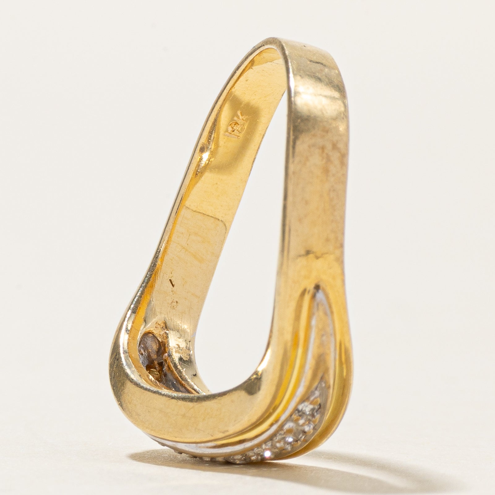 Diamond Grooved Waterfall Ring | SZ 5.75