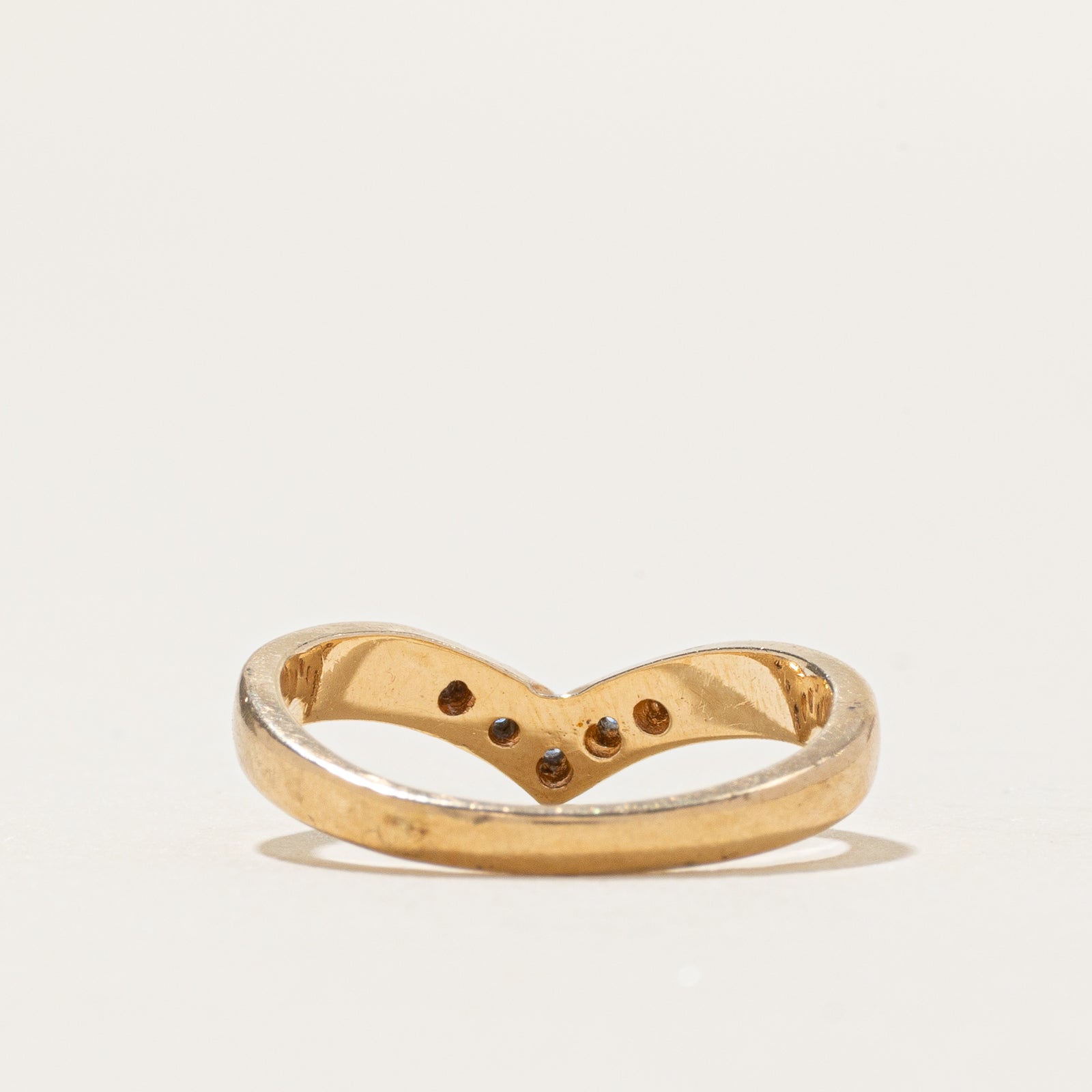 Two Tone Diamond Chevron Ring | SZ 3.25