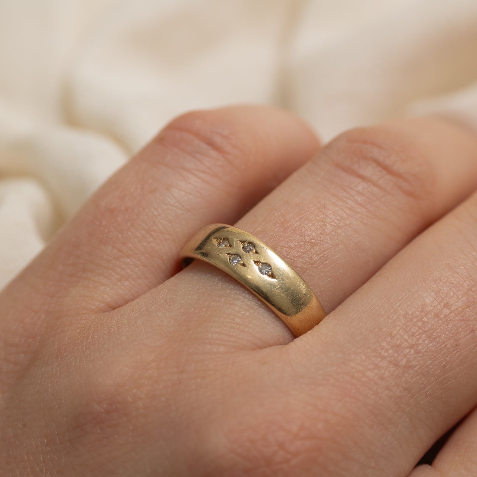 10k Four Stone Diamond Ring | SZ 9.5