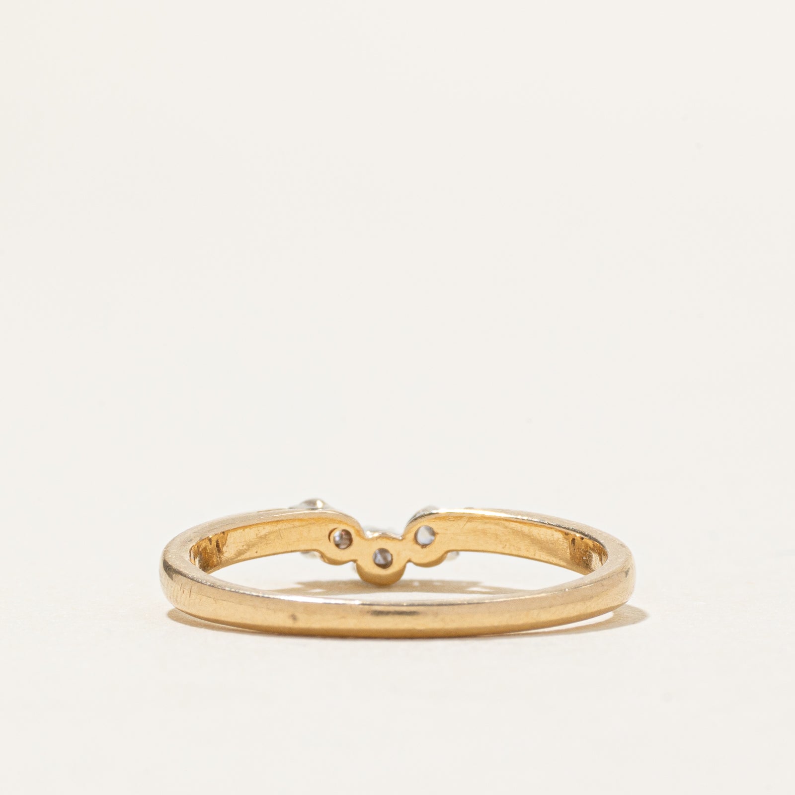 'Birks' Three Stone Diamond Contour Ring | SZ 6