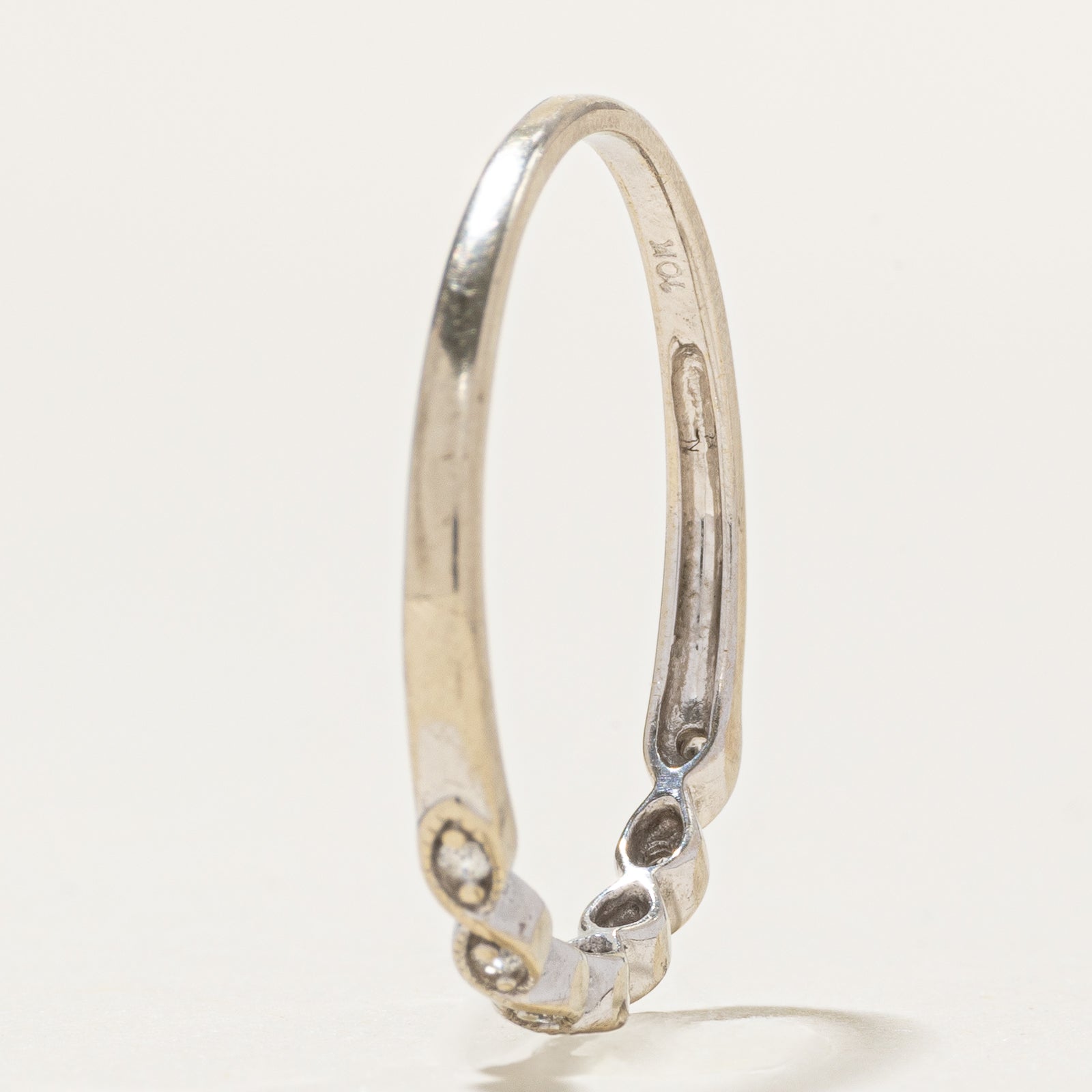Semi Eternity Diamond Twisted Ring | SZ 9.5