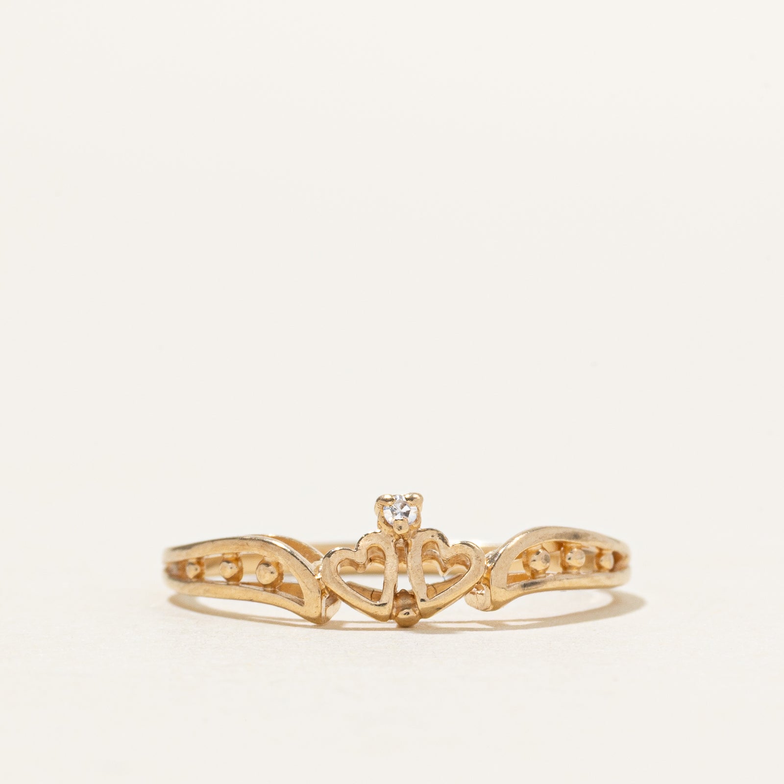 10k Diamond Openwork Heart Ring | SZ 5.75
