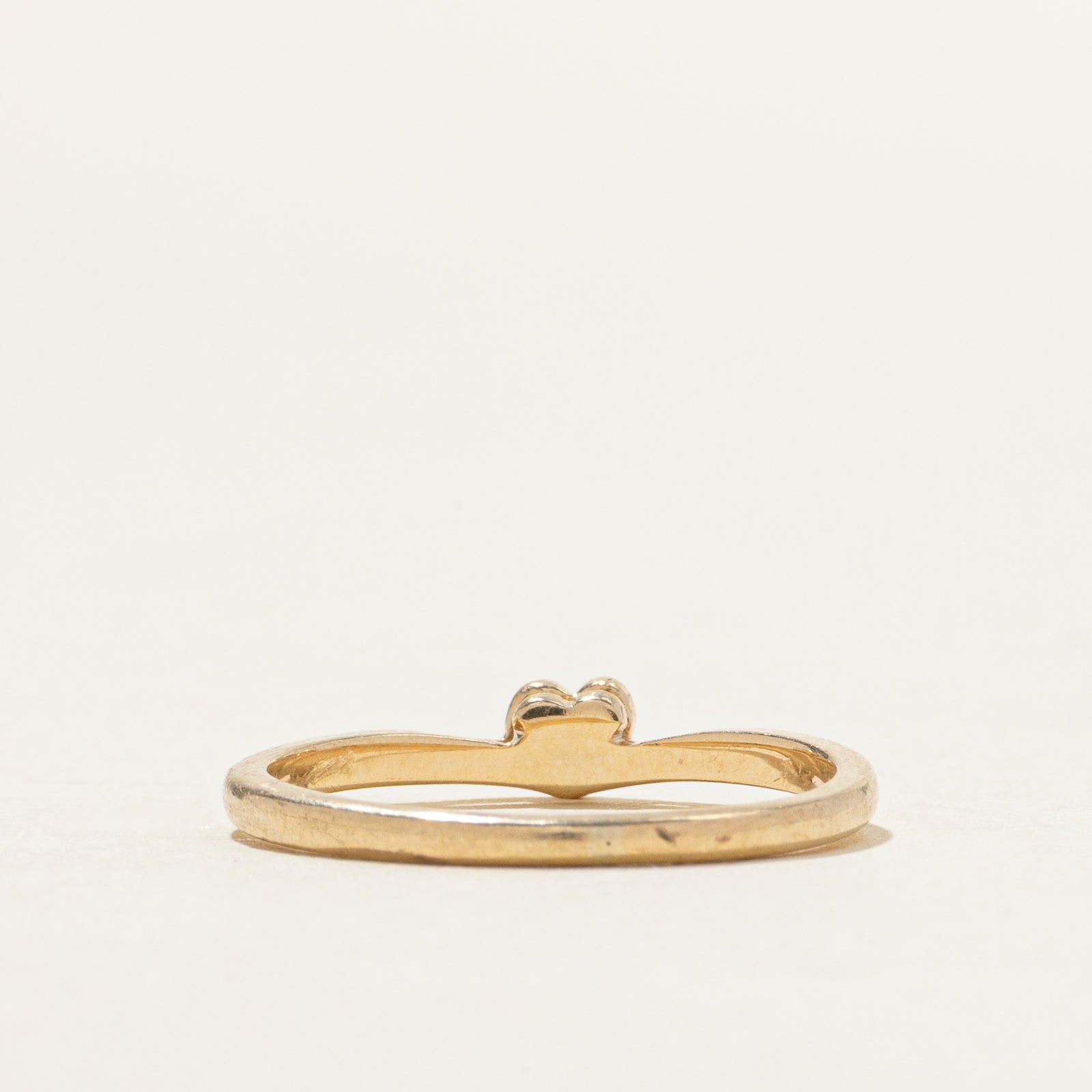 14k Diamond Heart Thin Ring | SZ 5