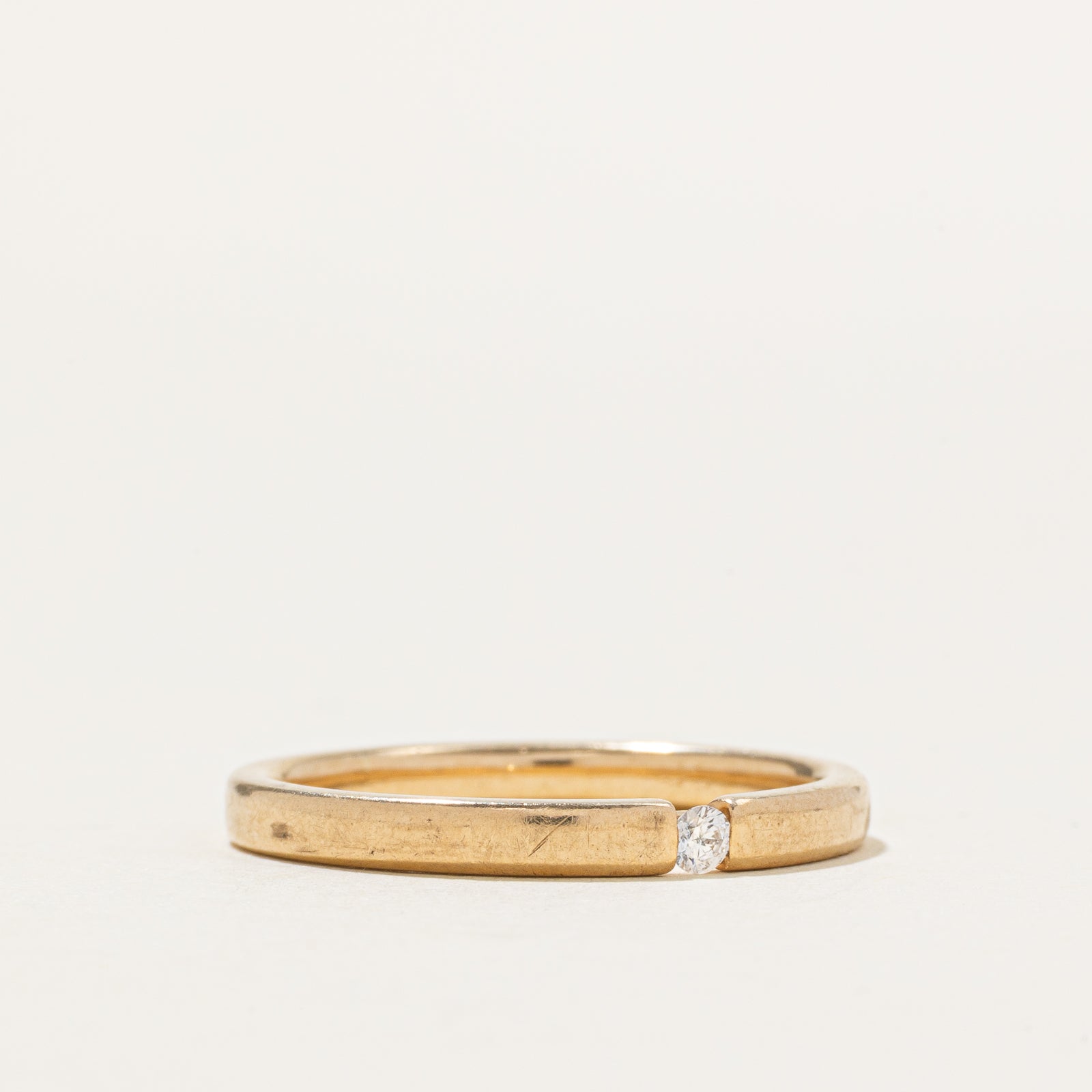 10k Tension Set Diamond Thin Band | 2.5mm | SZ 8