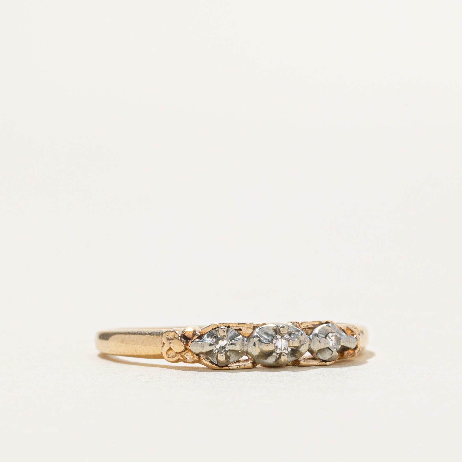 Two Tone Illusion Set Diamond Ring | SZ 8.75