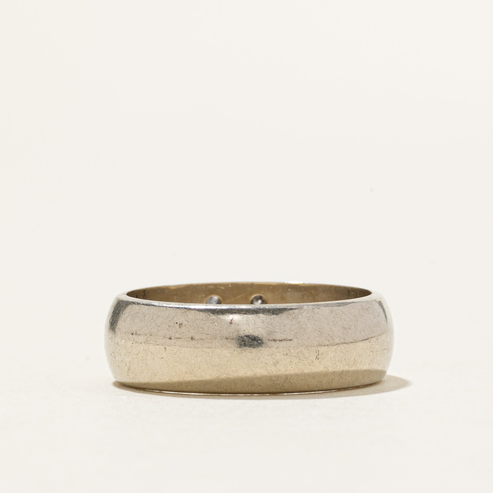 10k Star Set Diamond Accent Band | 6mm | SZ 6.25