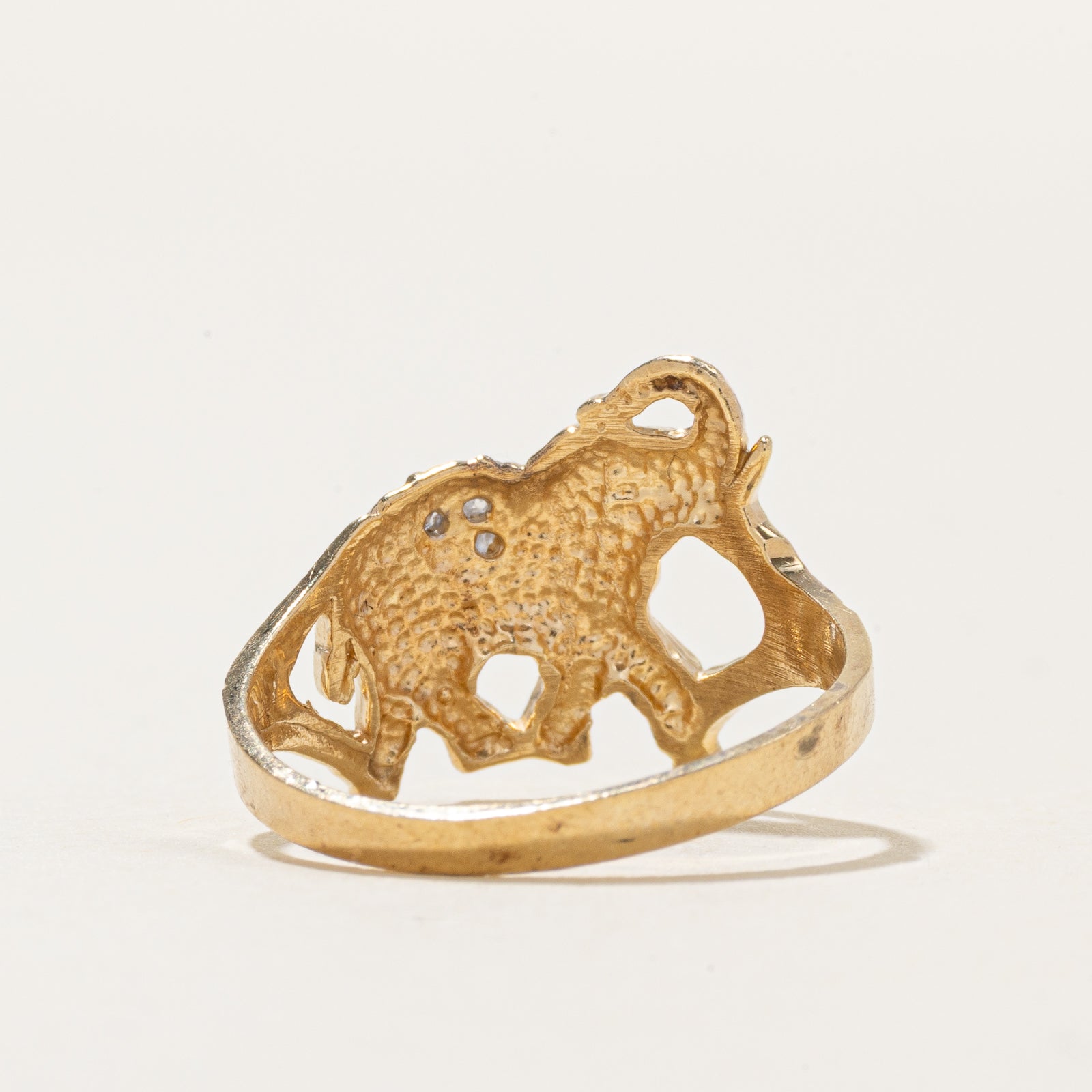 10k Diamond Elephant Ring | SZ 6