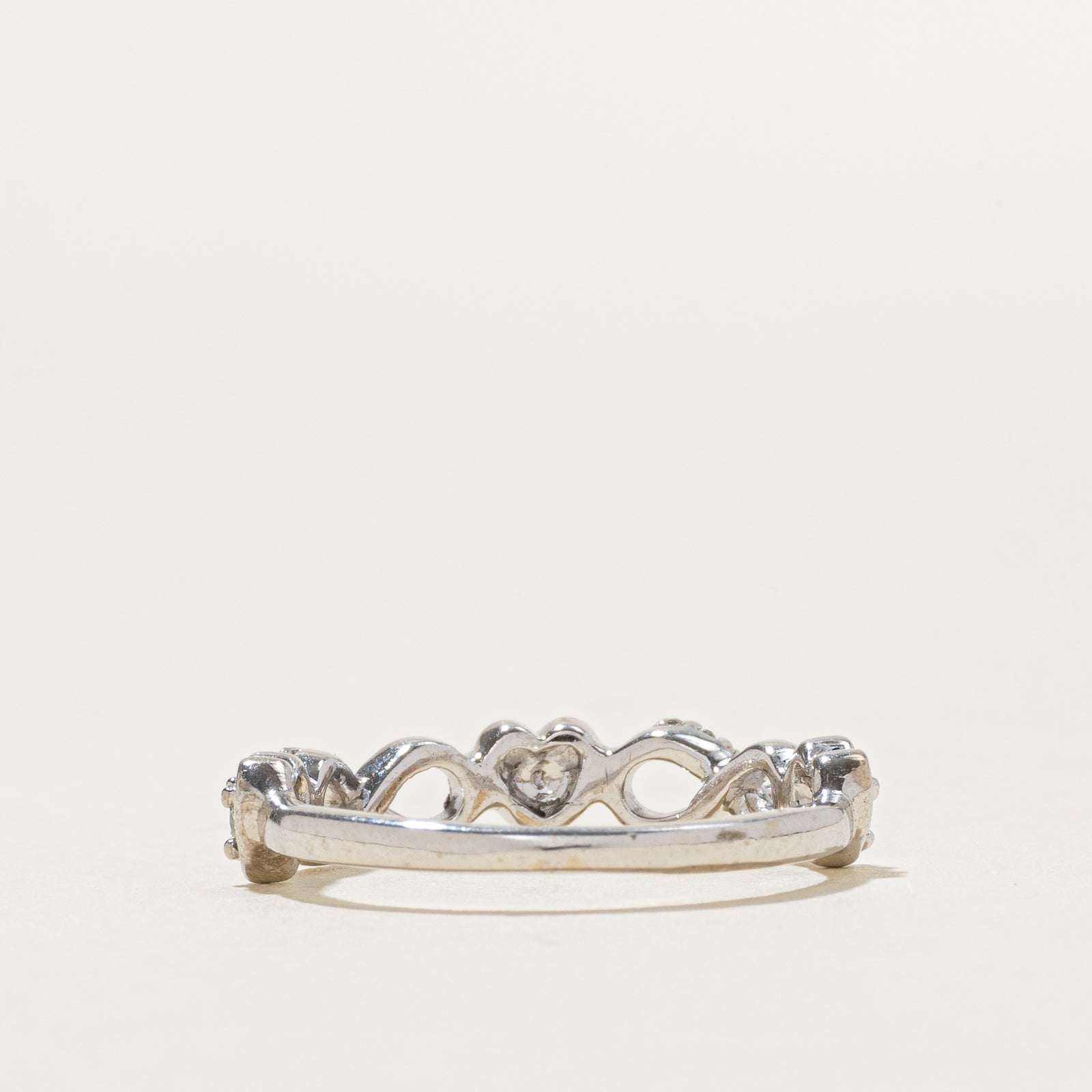 10k Diamond Accent Heart & Infinity Ring | SZ 4