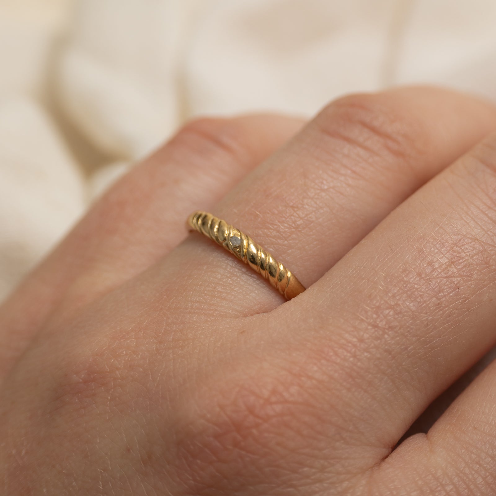 10k Diamond Rope Band | SZ 6.75