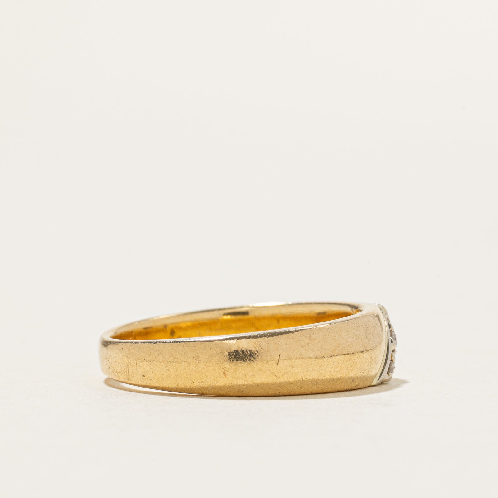 18k Diagonal Diamond Ring | SZ 7.25