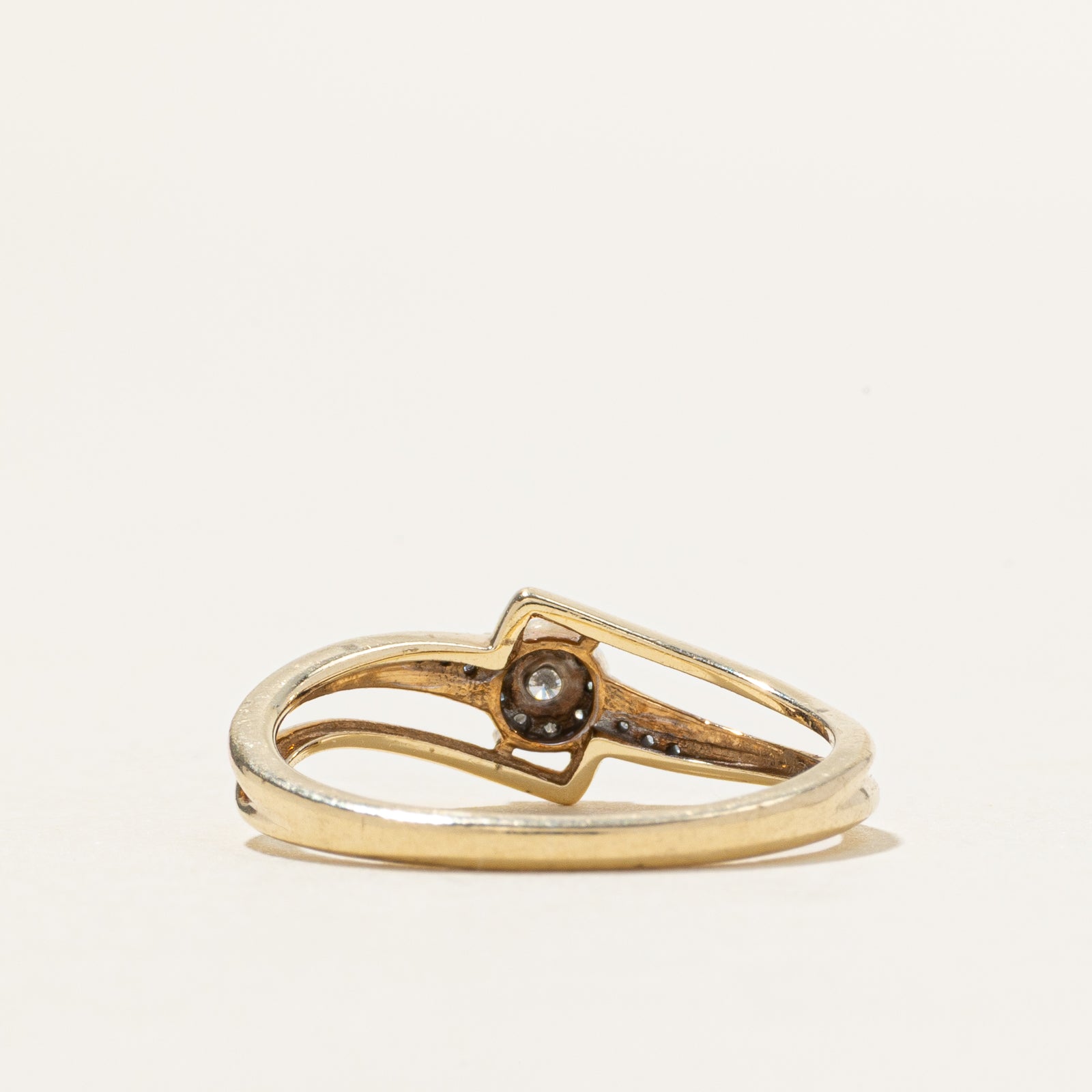 10k Illusion Set Diamond Openwork Ring | SZ 5