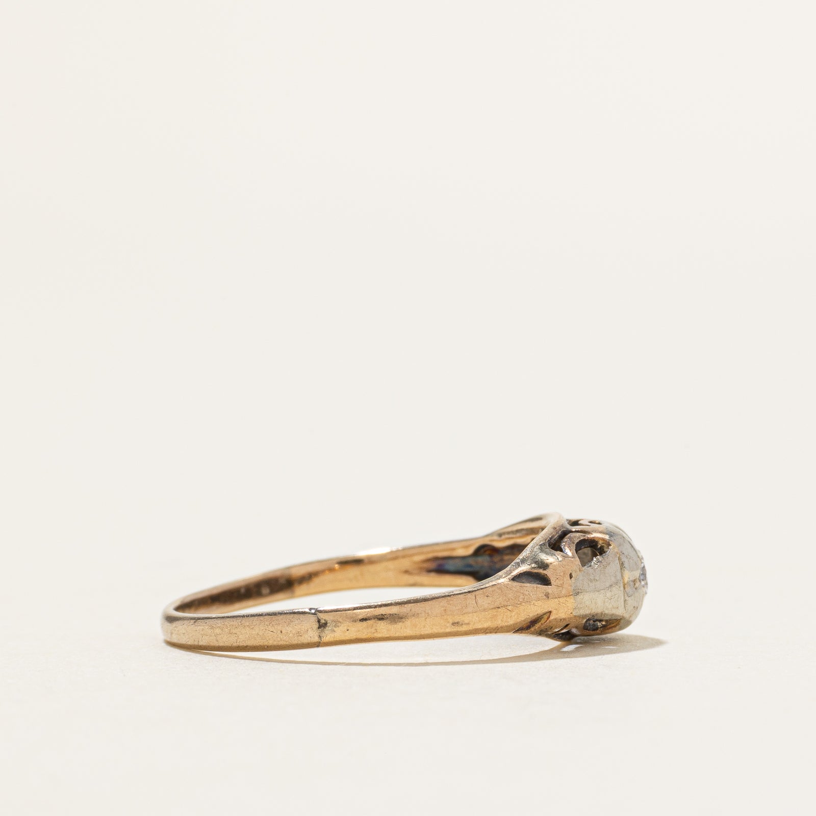 Two-Tone Illusion Set Diamond Ring | SZ 6