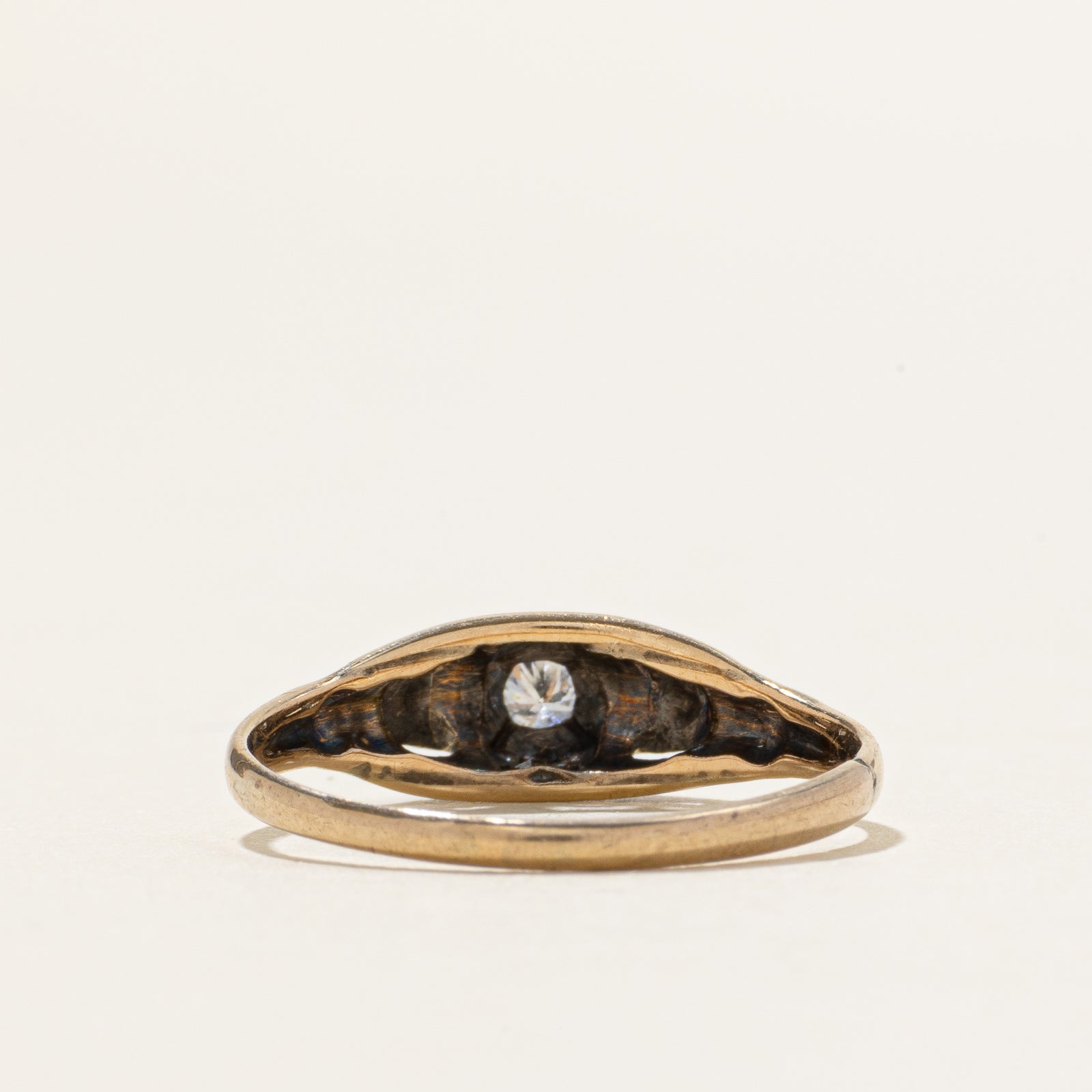 Two-Tone Illusion Set Diamond Ring | SZ 6
