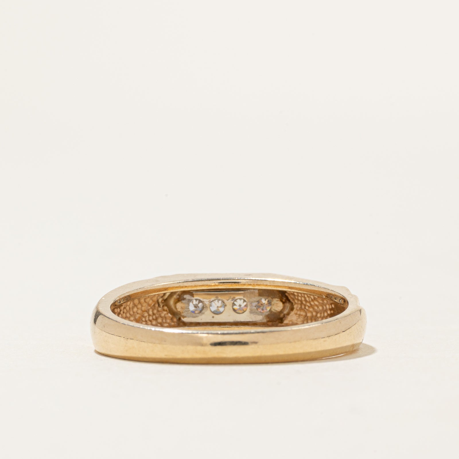 10k Four Stone Channel Set Diamond Ring | SZ 9.5