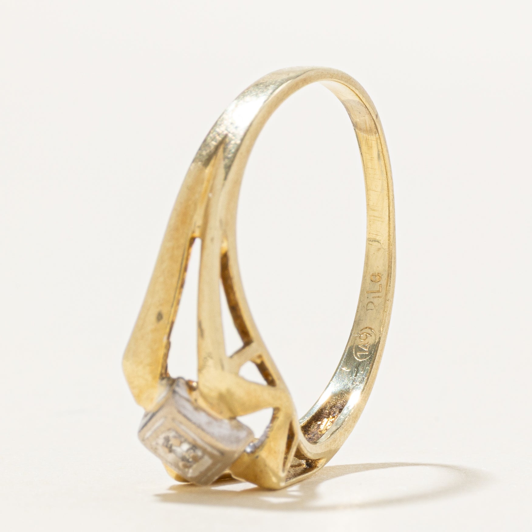 14k Diamond Geometric Ring | SZ 7