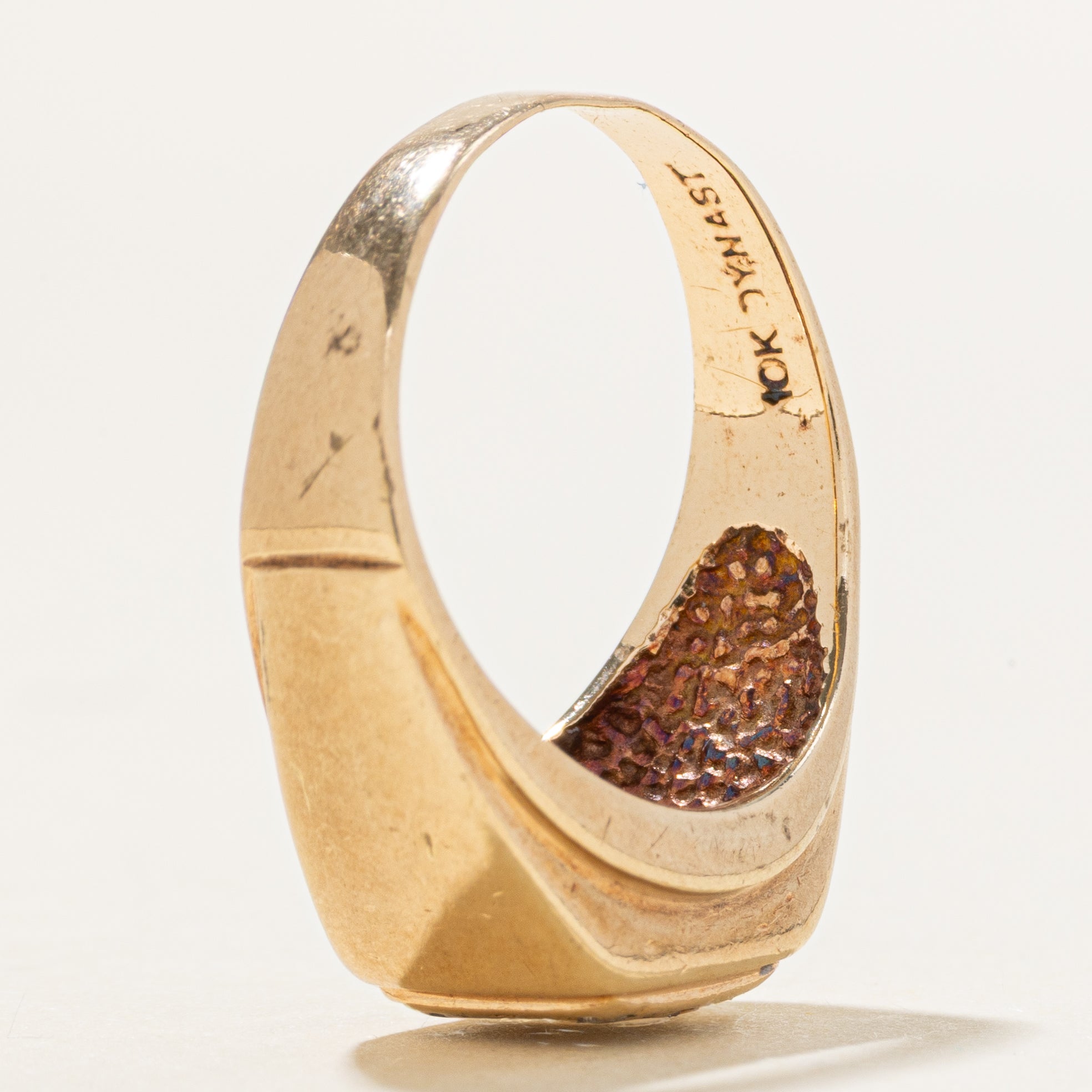 Diamond Grid Signet Ring | SZ 7