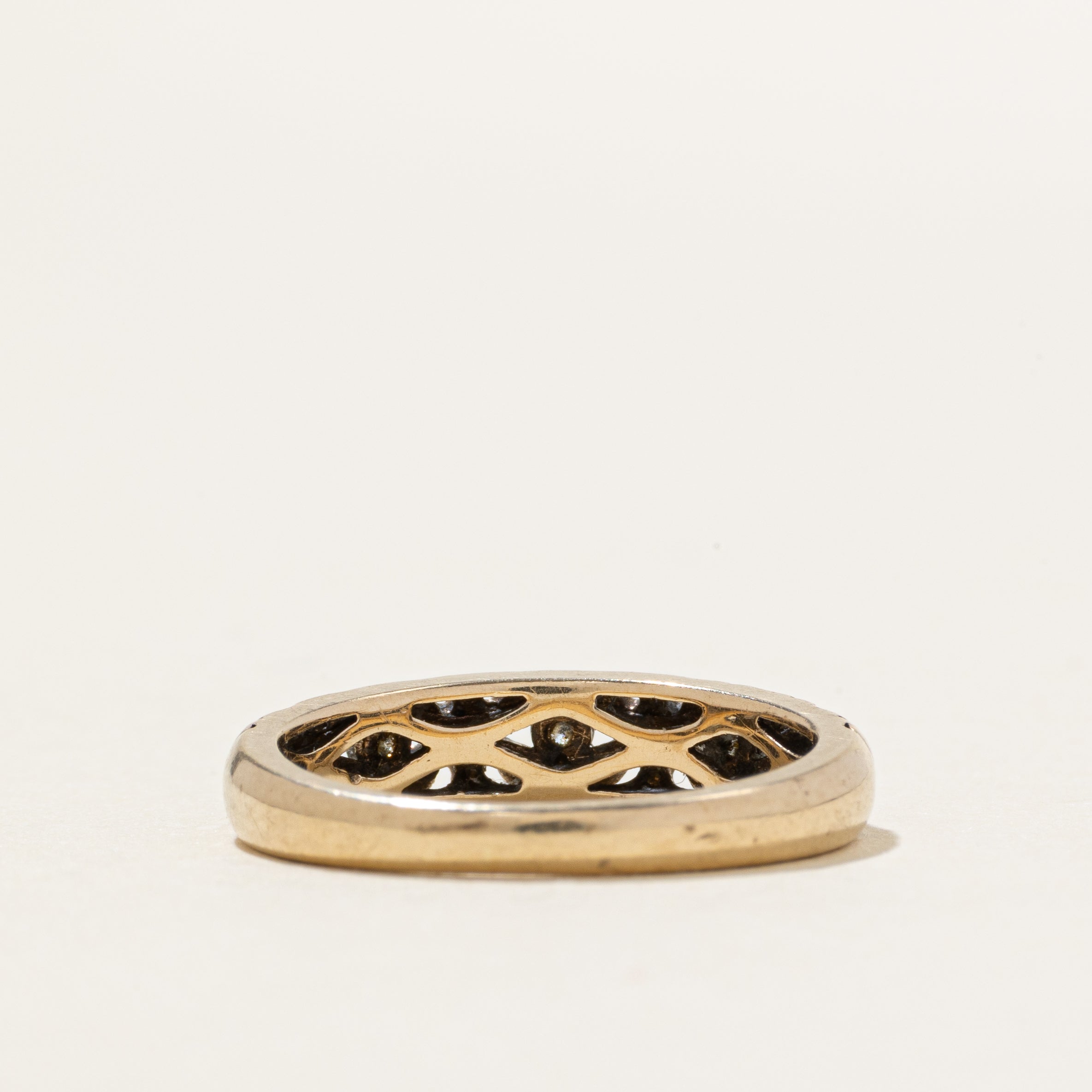 Five Stone Diamond Perforated Ring | SZ 5