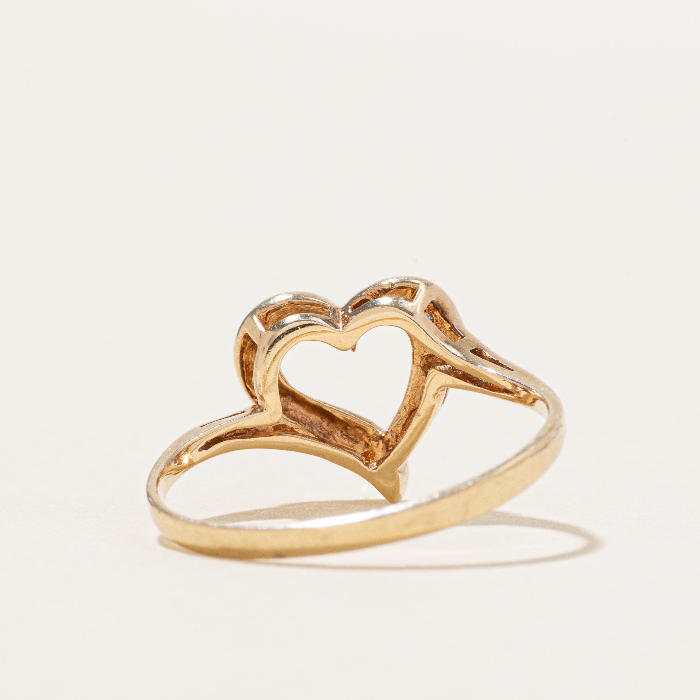 10k Diamond Two Tone Heart Ring | SZ 5.75