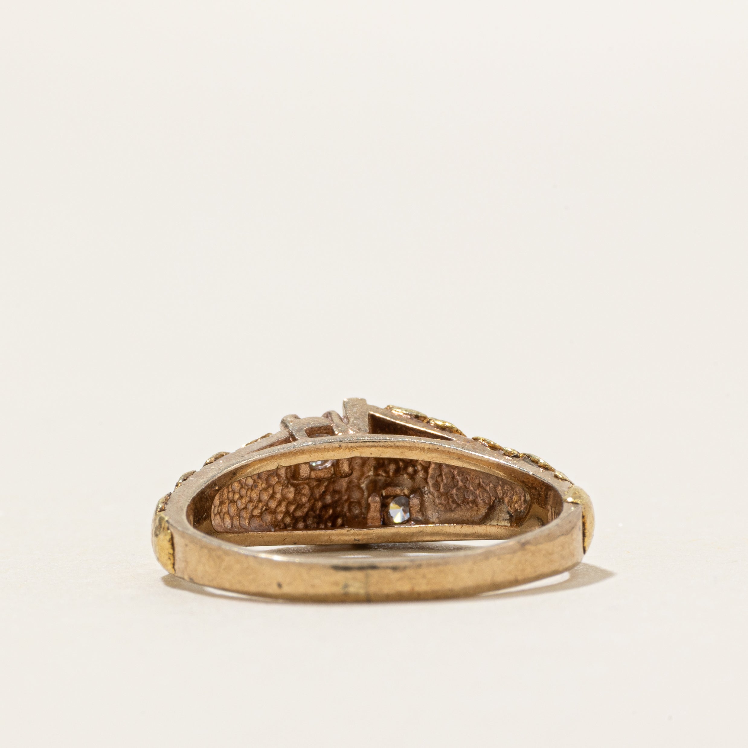 Two Stone Diamond Nuggety Tapered Ring | SZ 4.75