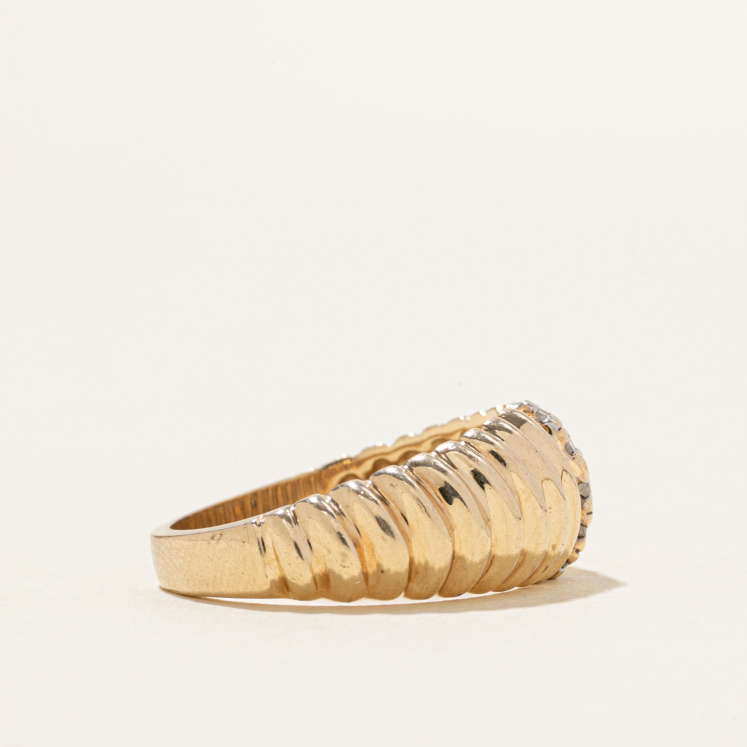 Diamond Croissant Dome Ring | SZ 7