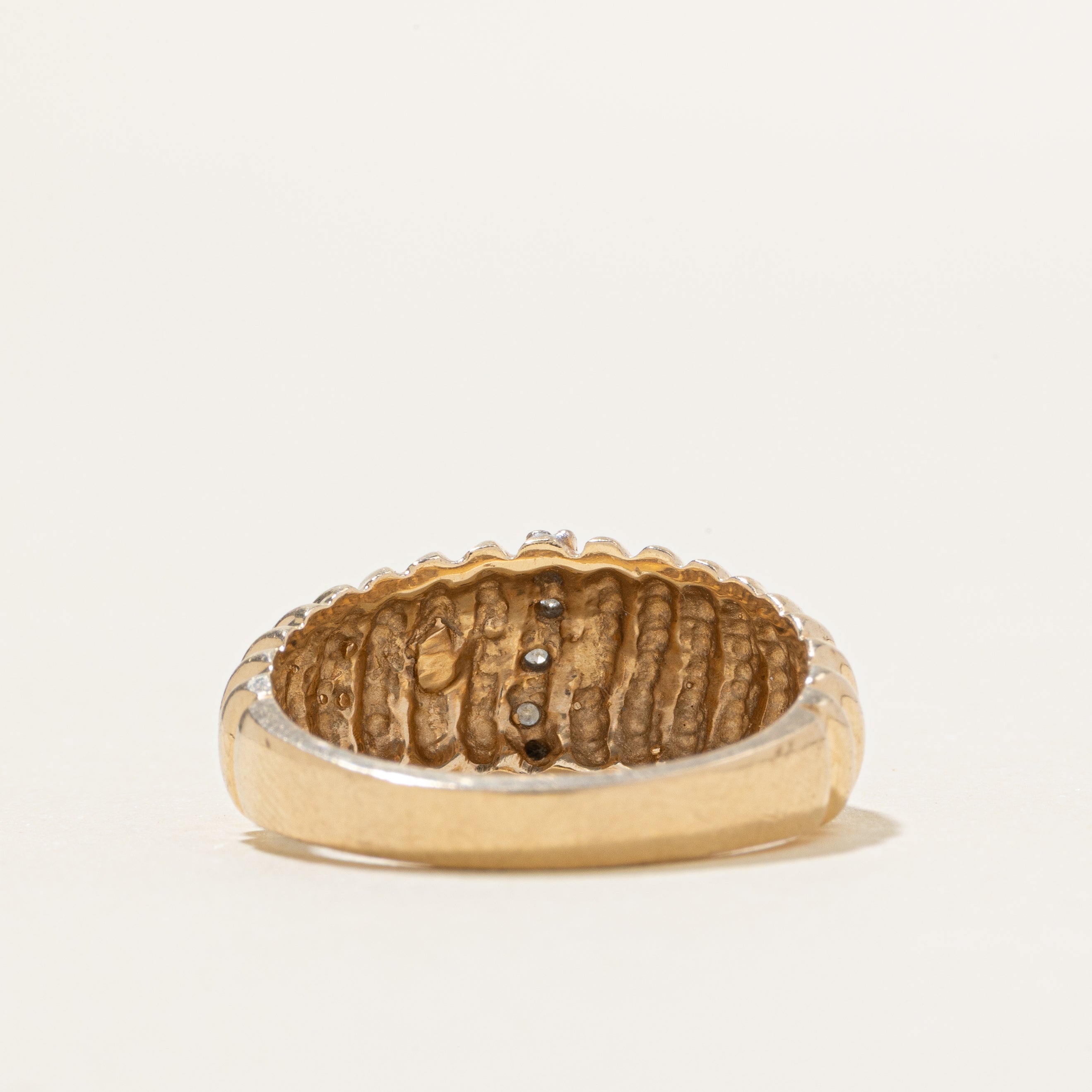 Diamond Croissant Dome Ring | SZ 7