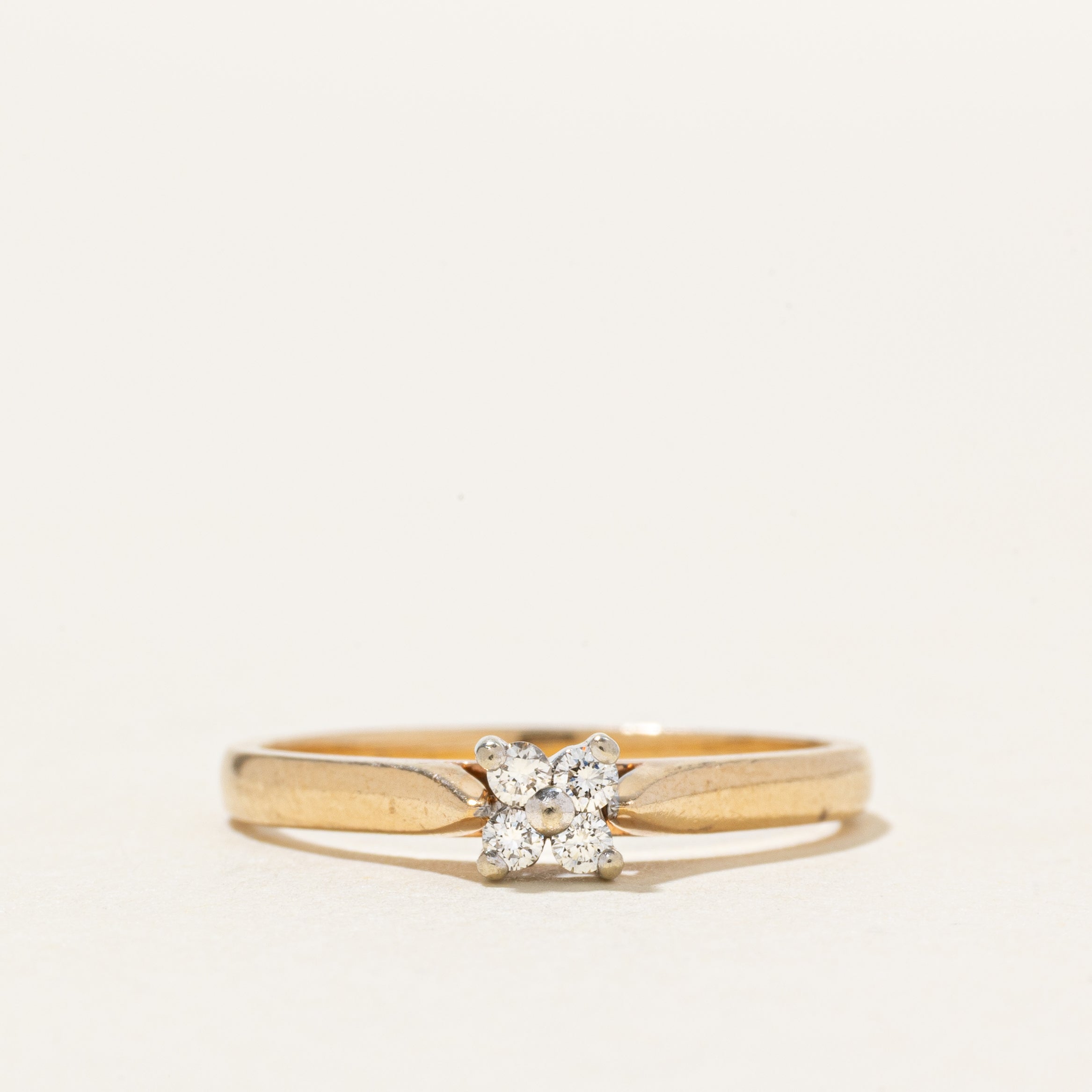 14k Diamond Cluster Ring | SZ 6