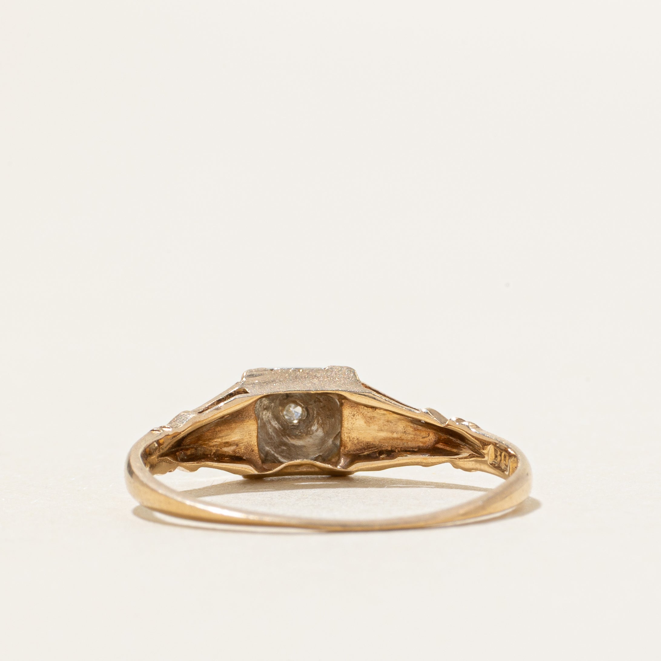 Two Tone Star Set Diamond Ring | SZ 5.75