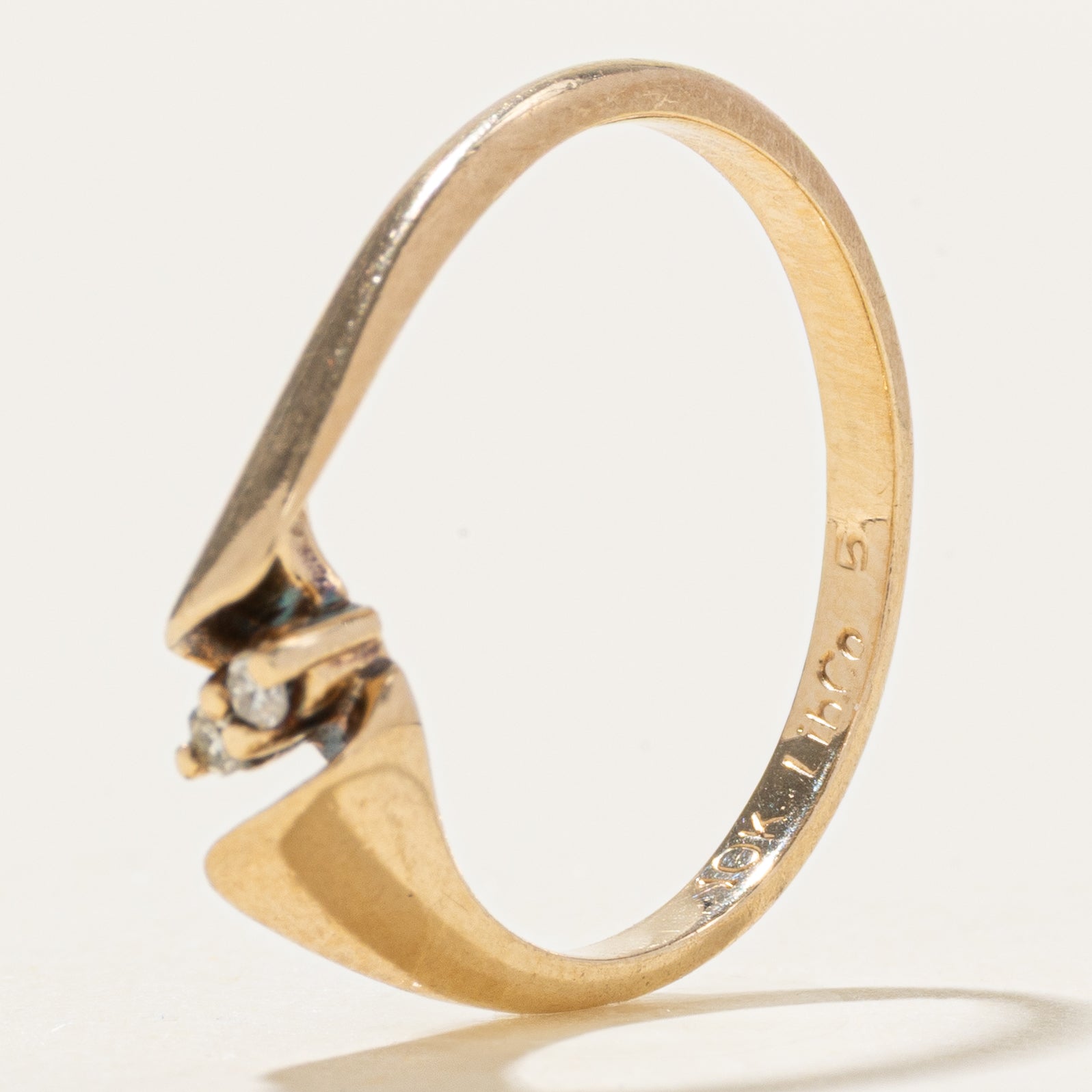 Two Stone Diamond Twisted Ring | SZ 5.75