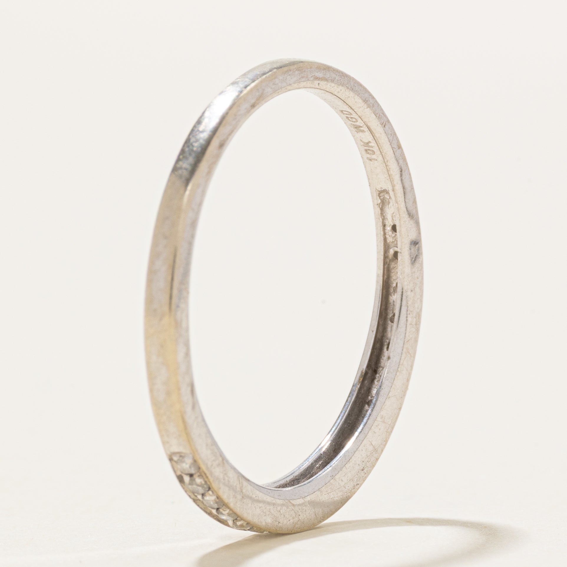 10k Semi Eternity Diamond Ring | SZ 7