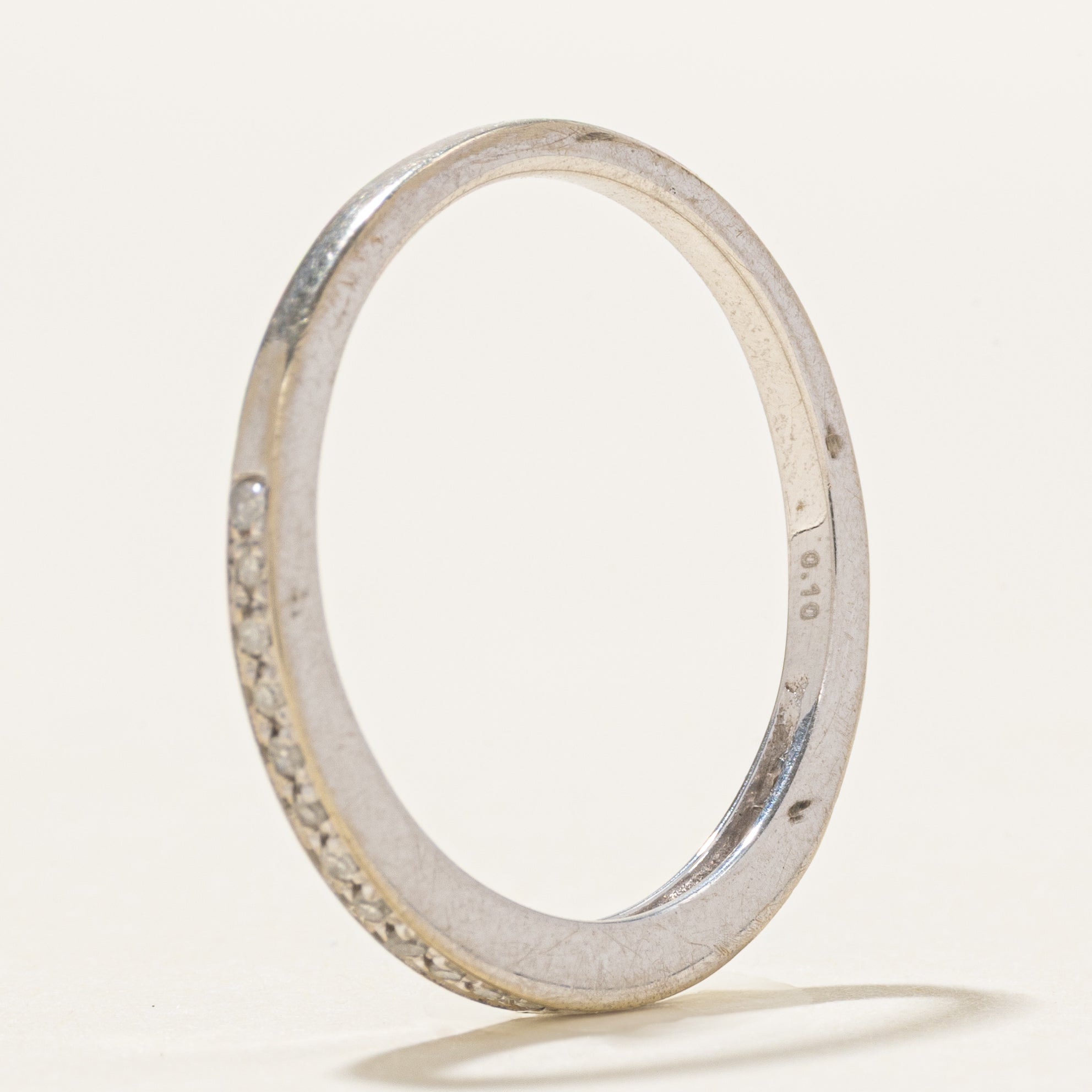 10k Semi Eternity Diamond Ring | SZ 7