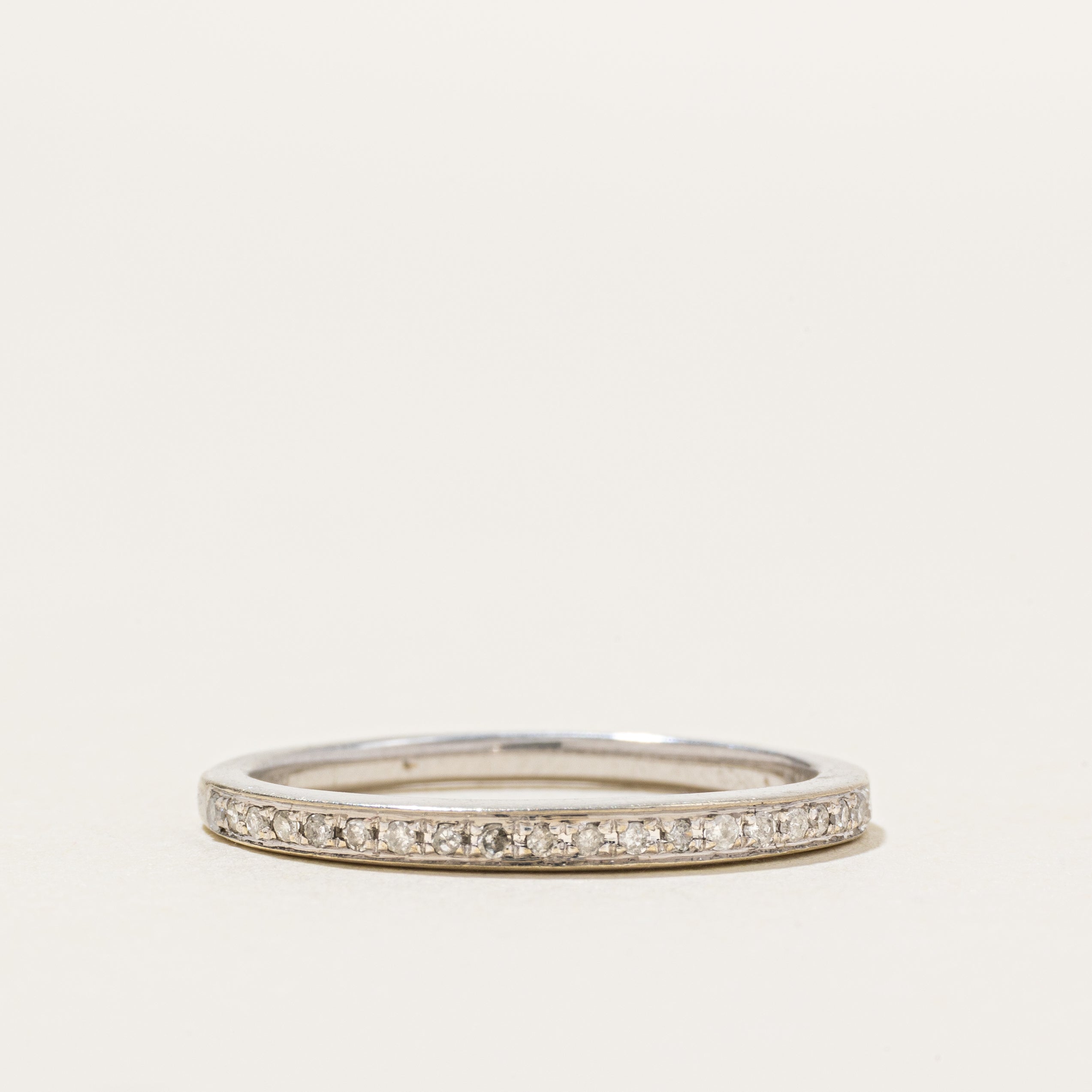 10k Semi Eternity Diamond Ring | SZ 7