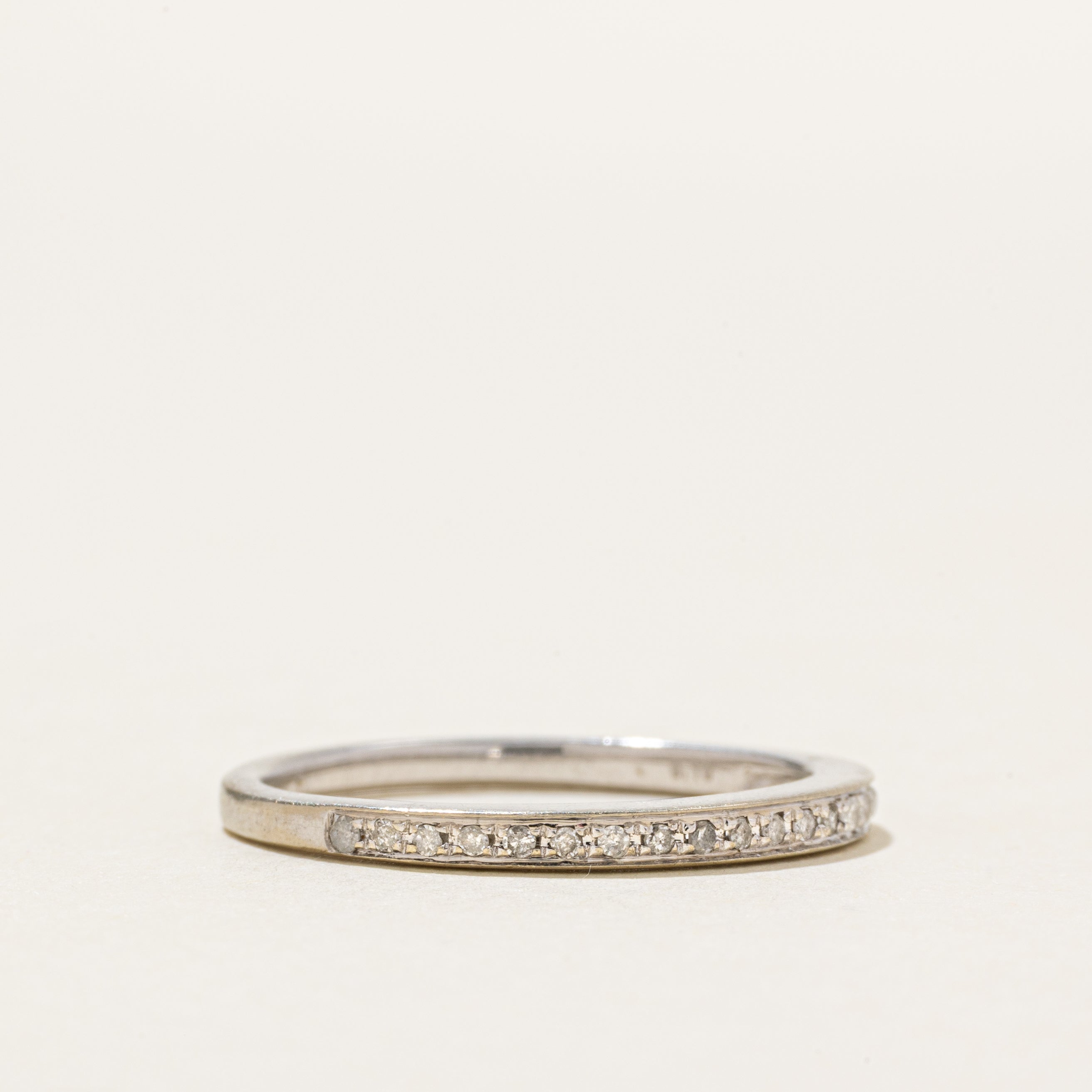 10k Semi Eternity Diamond Ring | SZ 7