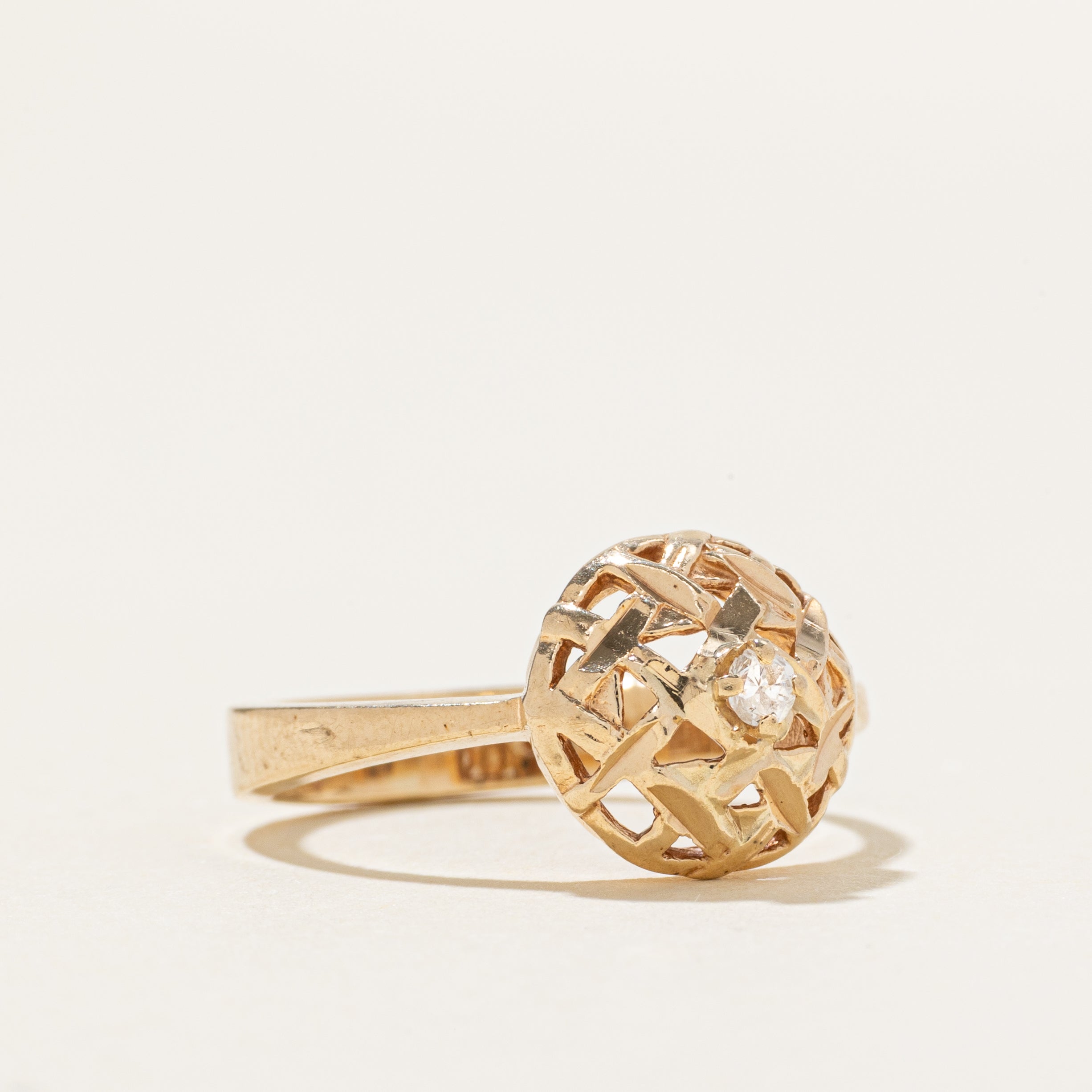 Diamond Reverse Tapered Woven Ring | SZ 5