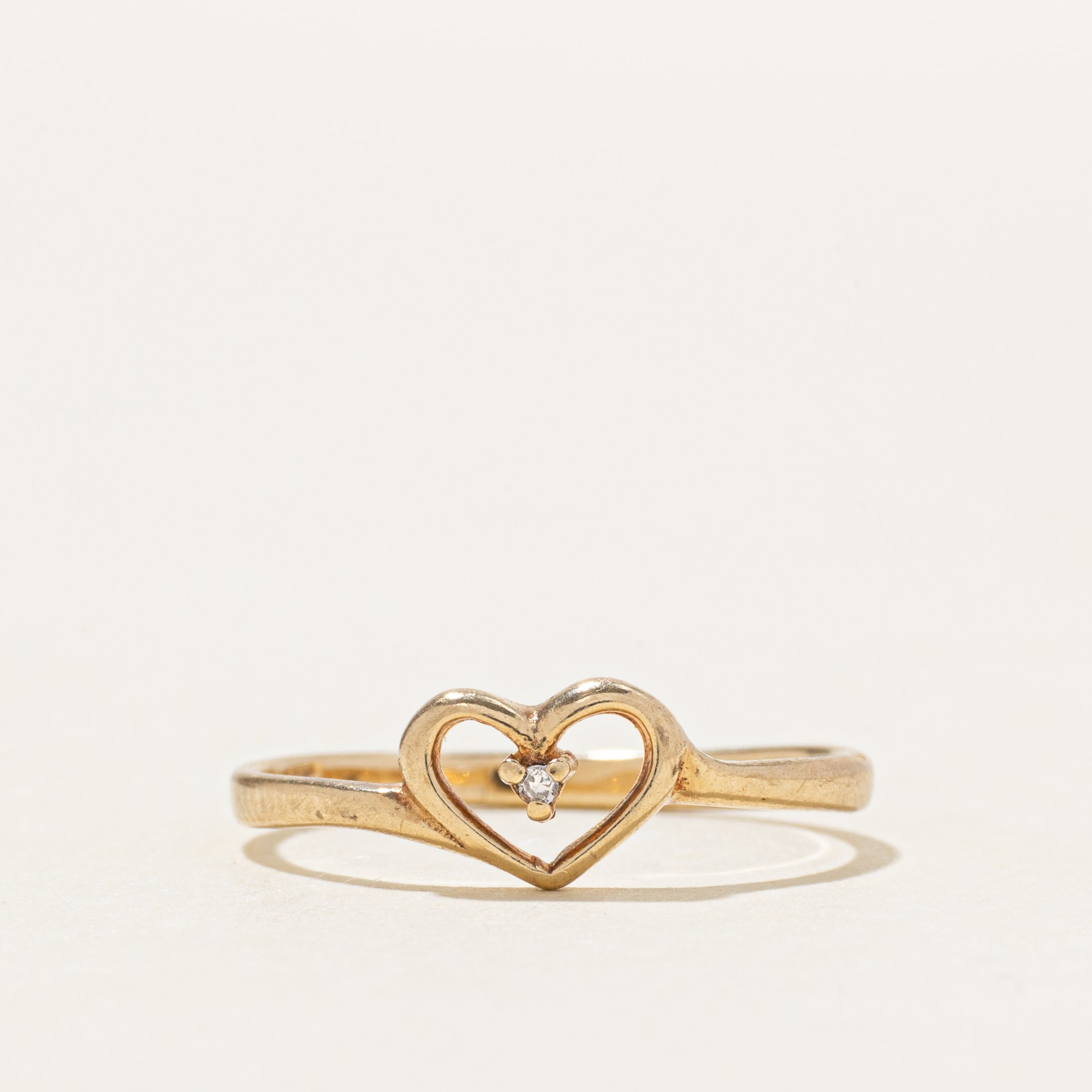 10k Diamond Heart Ring | SZ 4.75