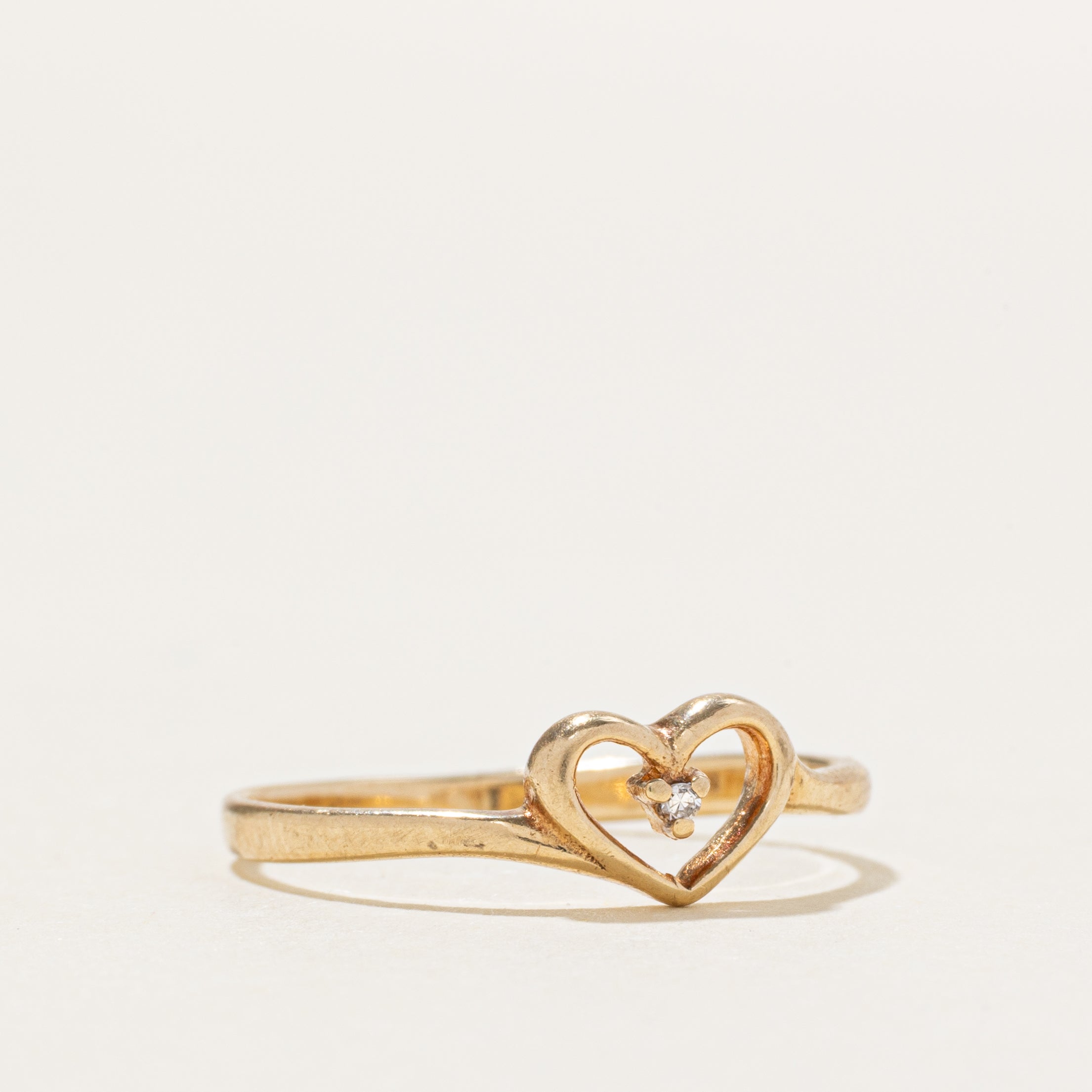 10k Diamond Heart Ring | SZ 4.75