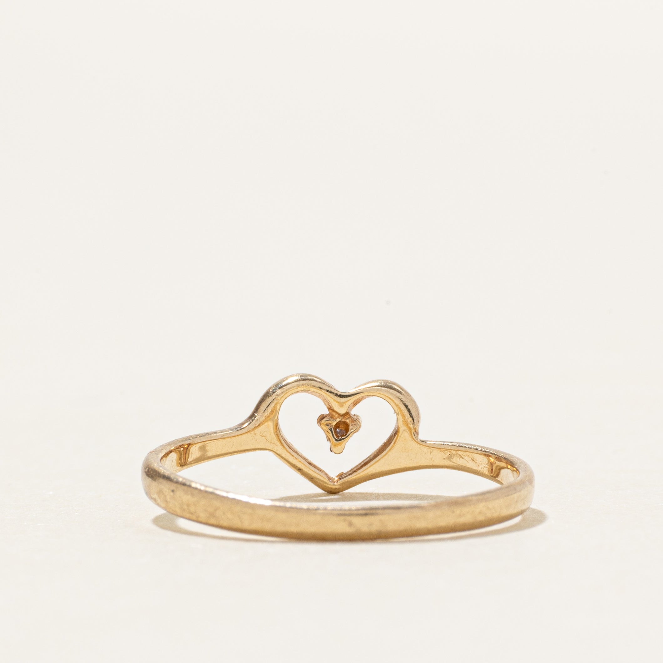 10k Diamond Heart Ring | SZ 4.75
