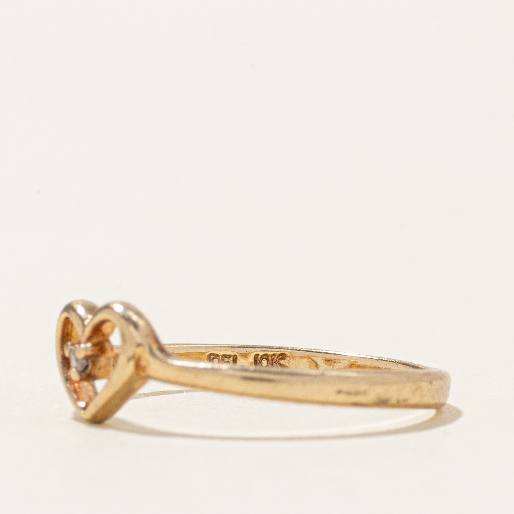 10k Diamond Heart Ring | SZ 4.75