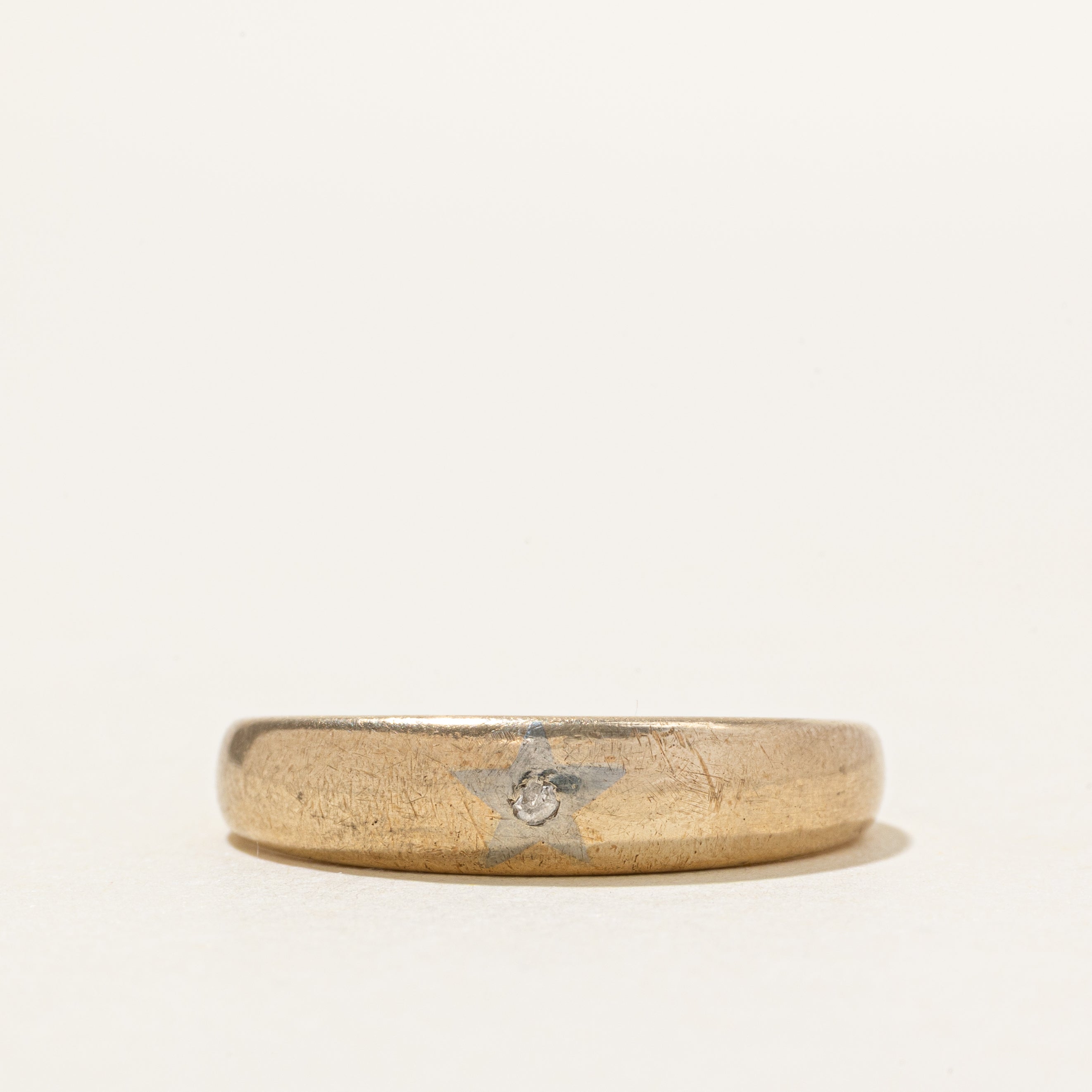 Two Tone Diamond Star Dome Ring | SZ 8.5