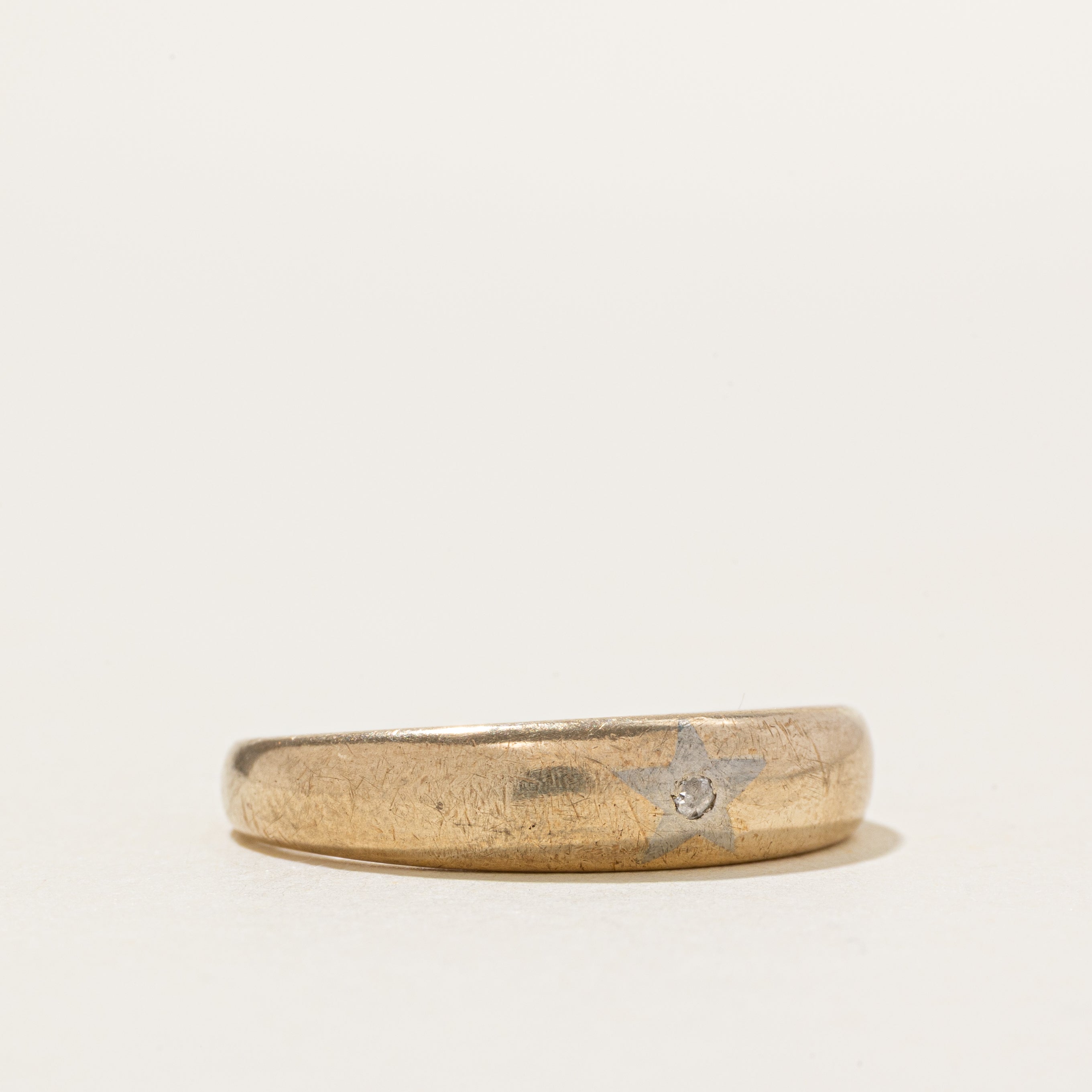 Two Tone Diamond Star Dome Ring | SZ 8.5