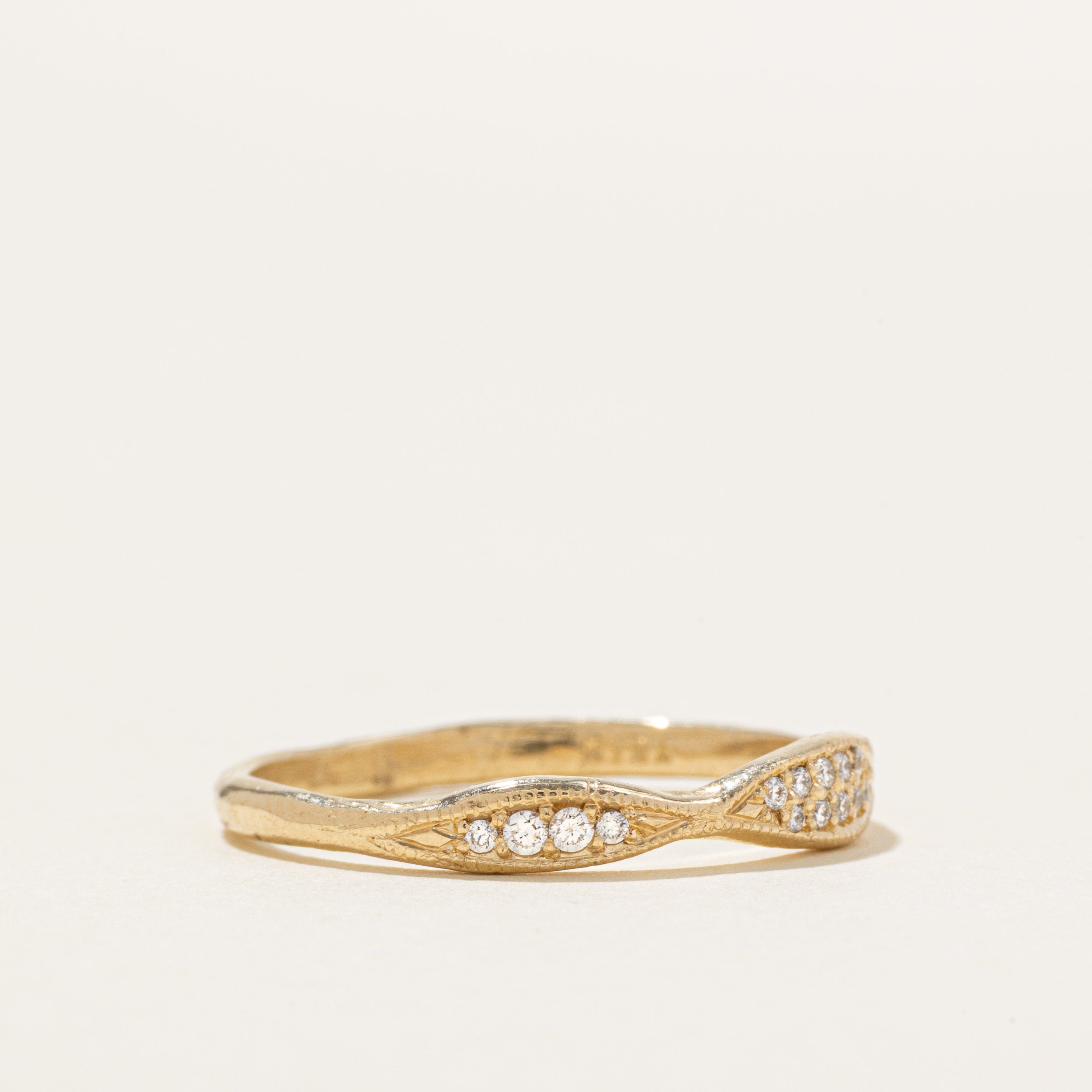 Bague marquise sertie de diamants | Taille 7,5
