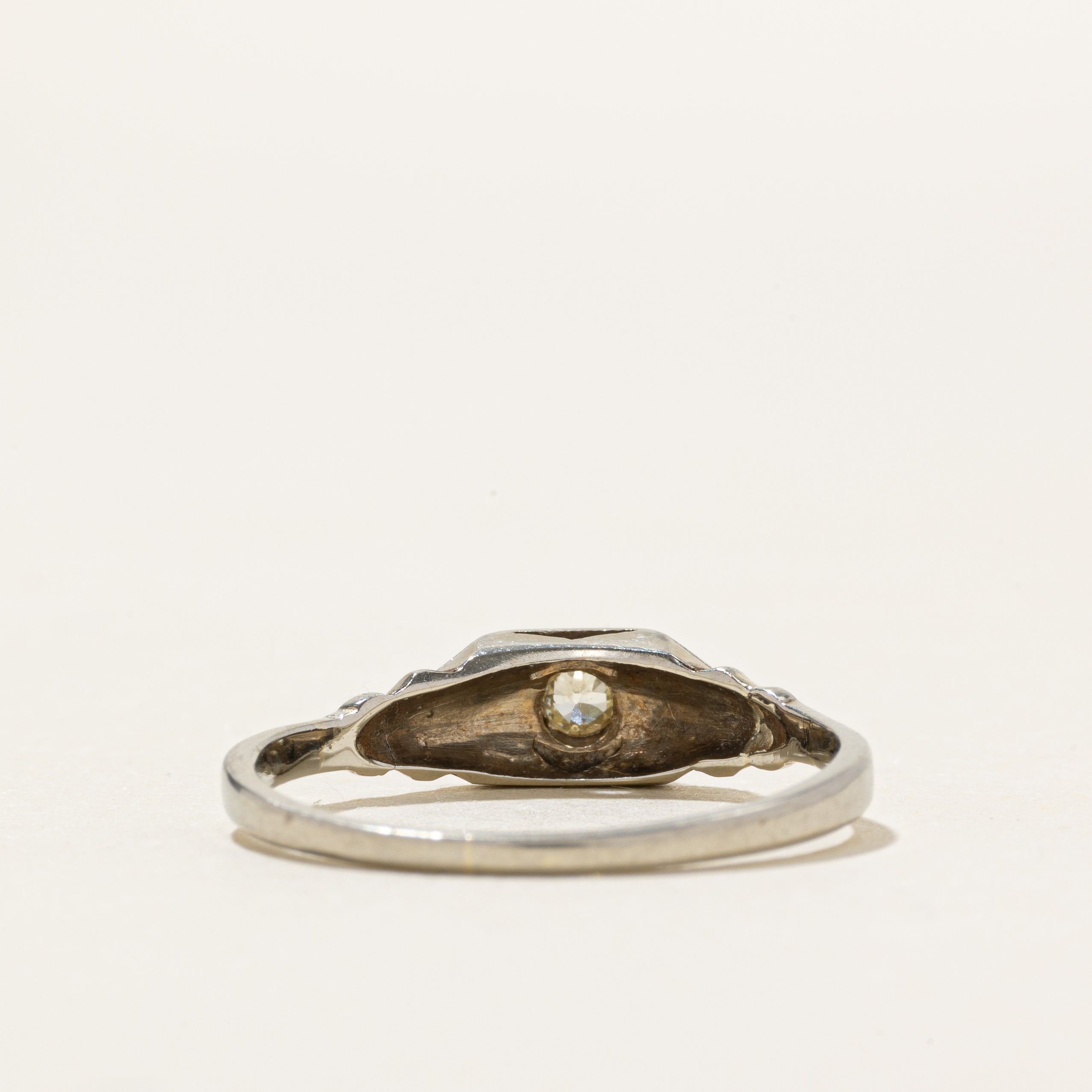 18k Diamond Engraved Ring | SZ 8