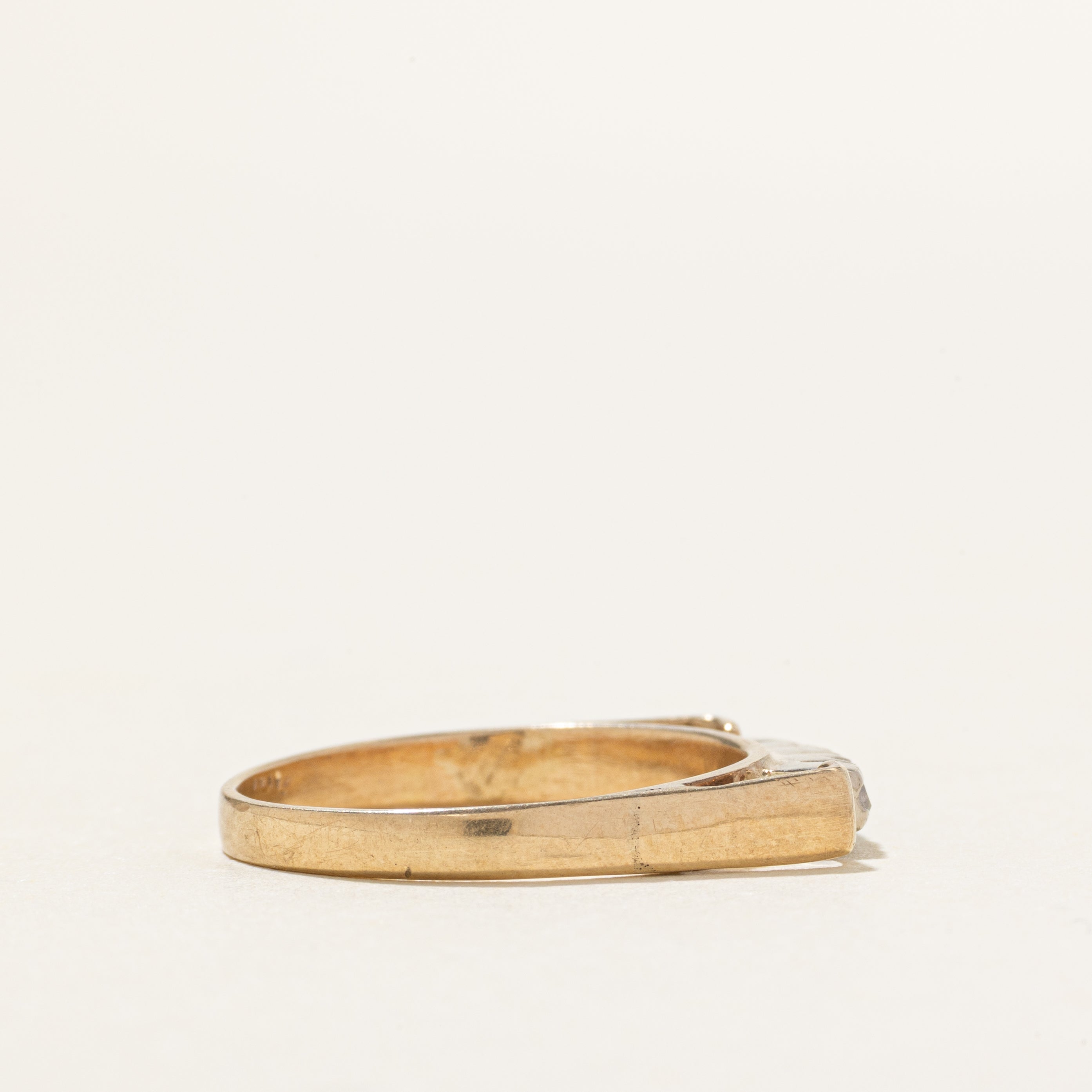 10K Five Stone Diamond Squared Ring | SZ 6.25