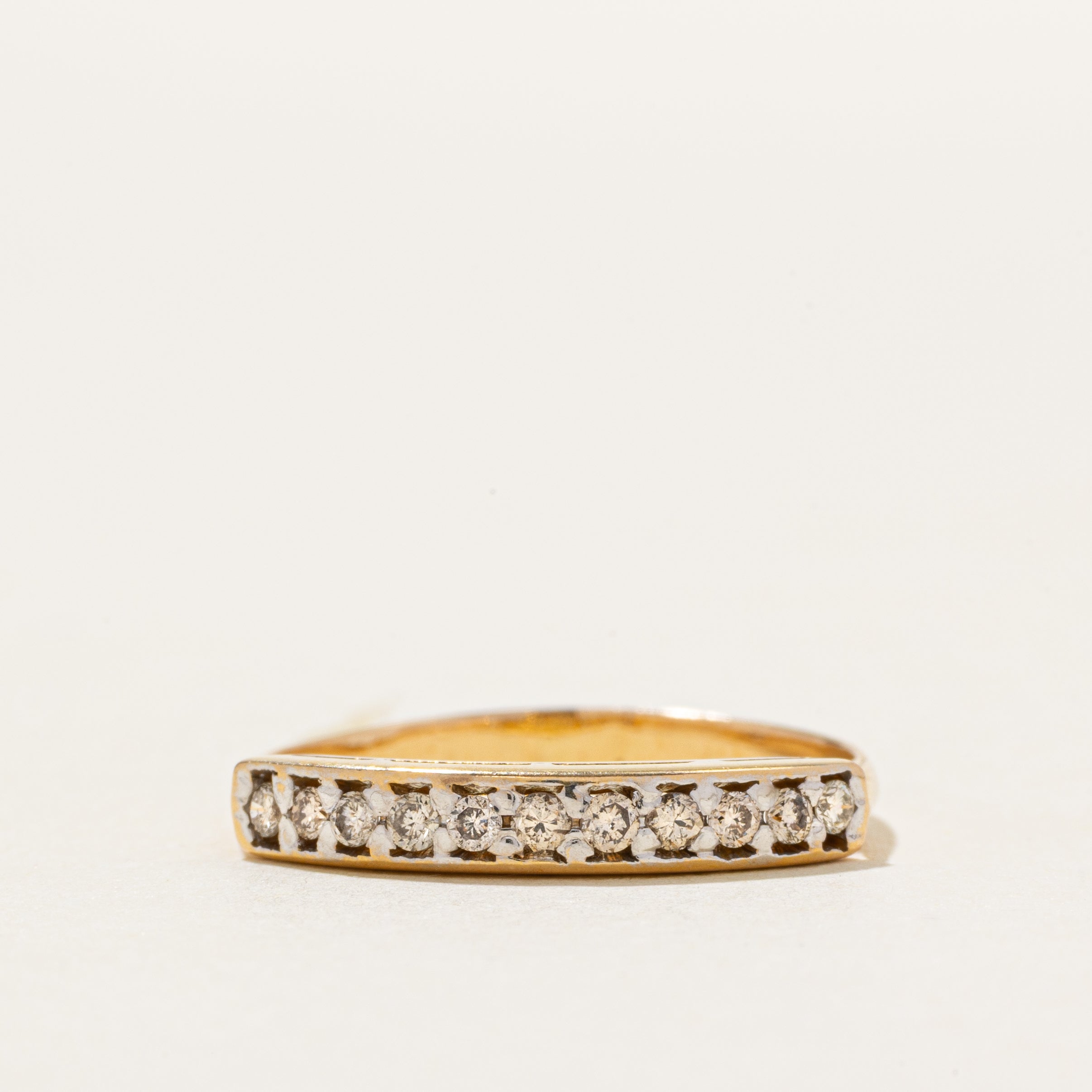 Pave Set Diamond Row Ring | SZ 7