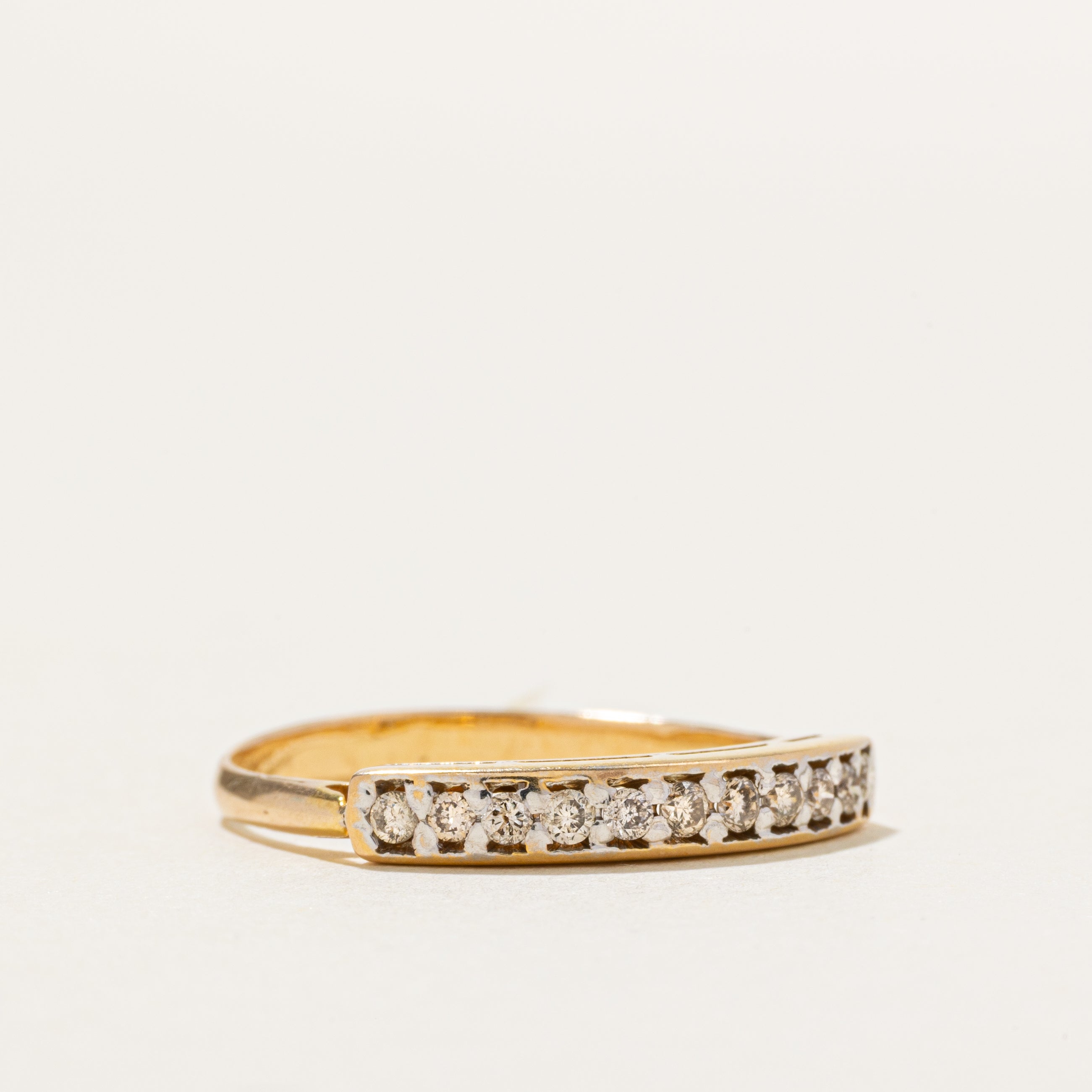 Pave Set Diamond Row Ring | SZ 7