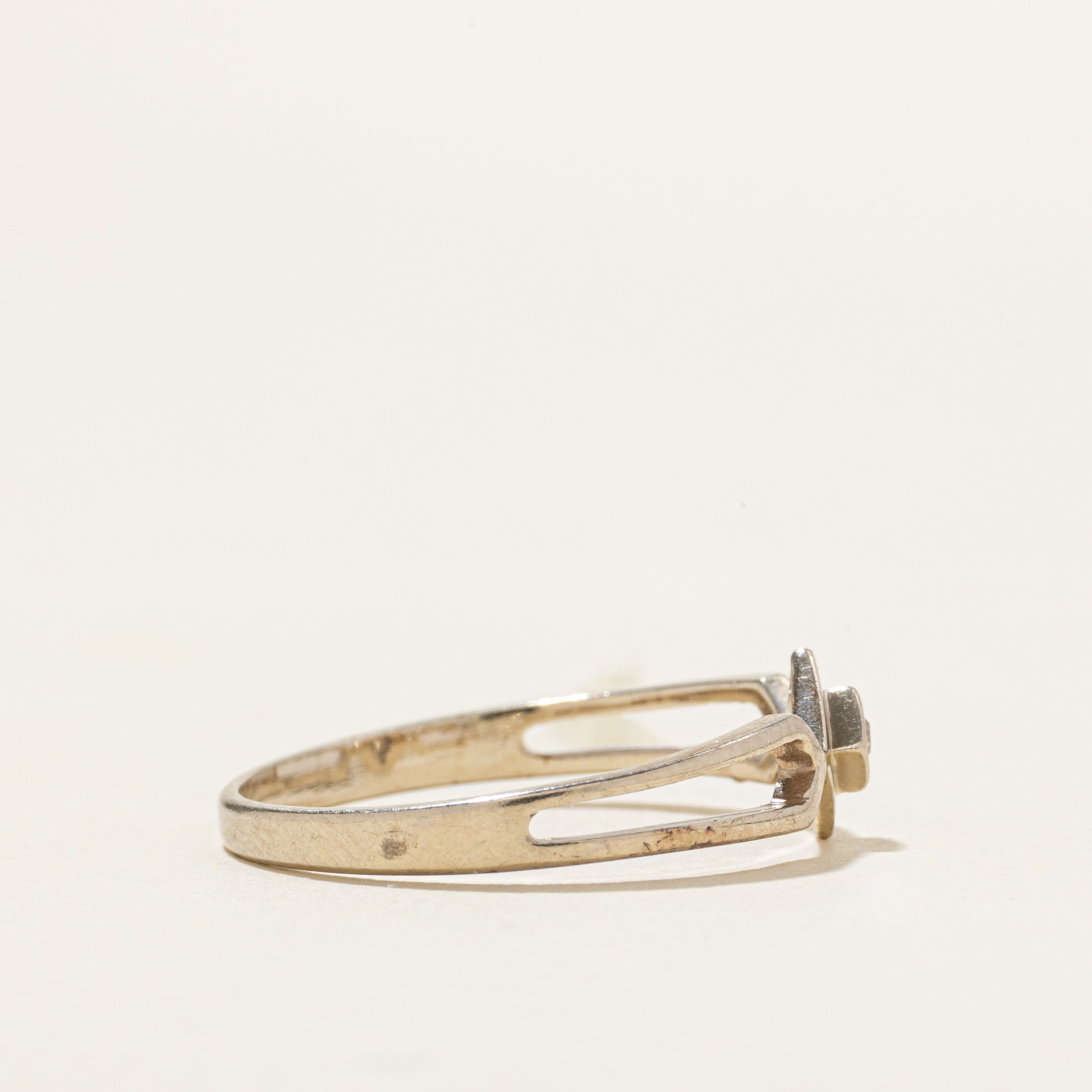 Diamond Geometric Reverse Tapered Ring | SZ 8