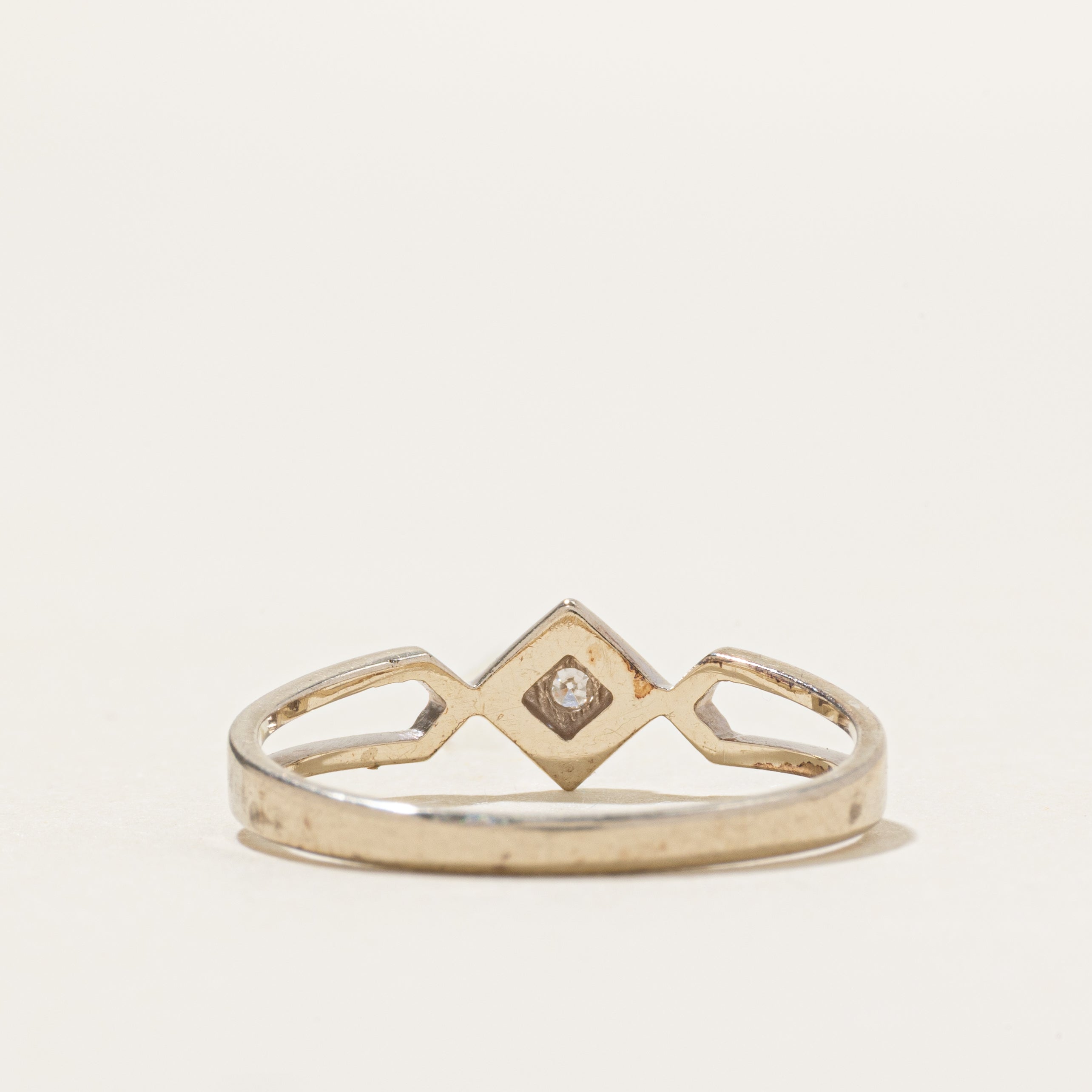 Diamond Geometric Reverse Tapered Ring | SZ 8
