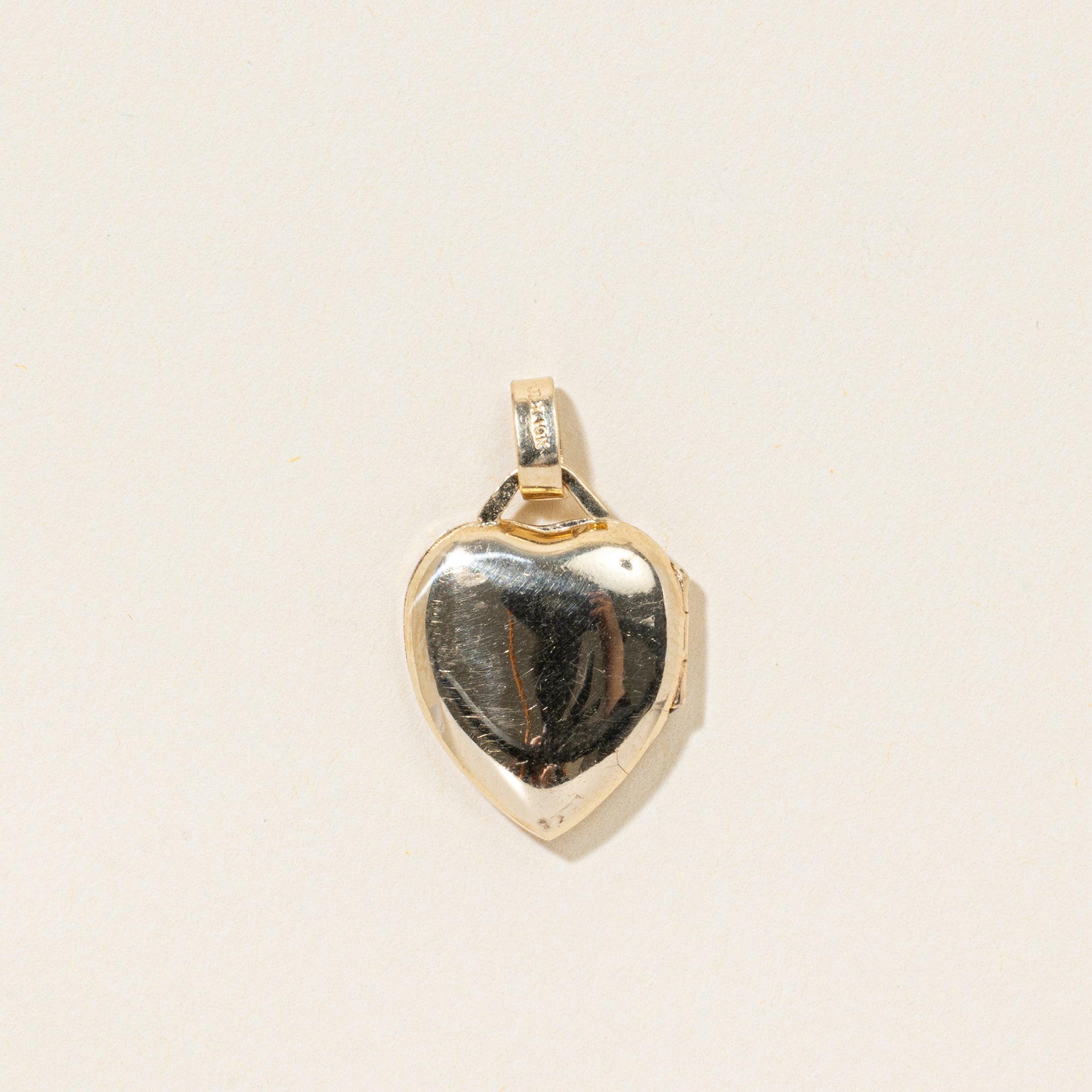 10k Diamond Engraved Heart Locket