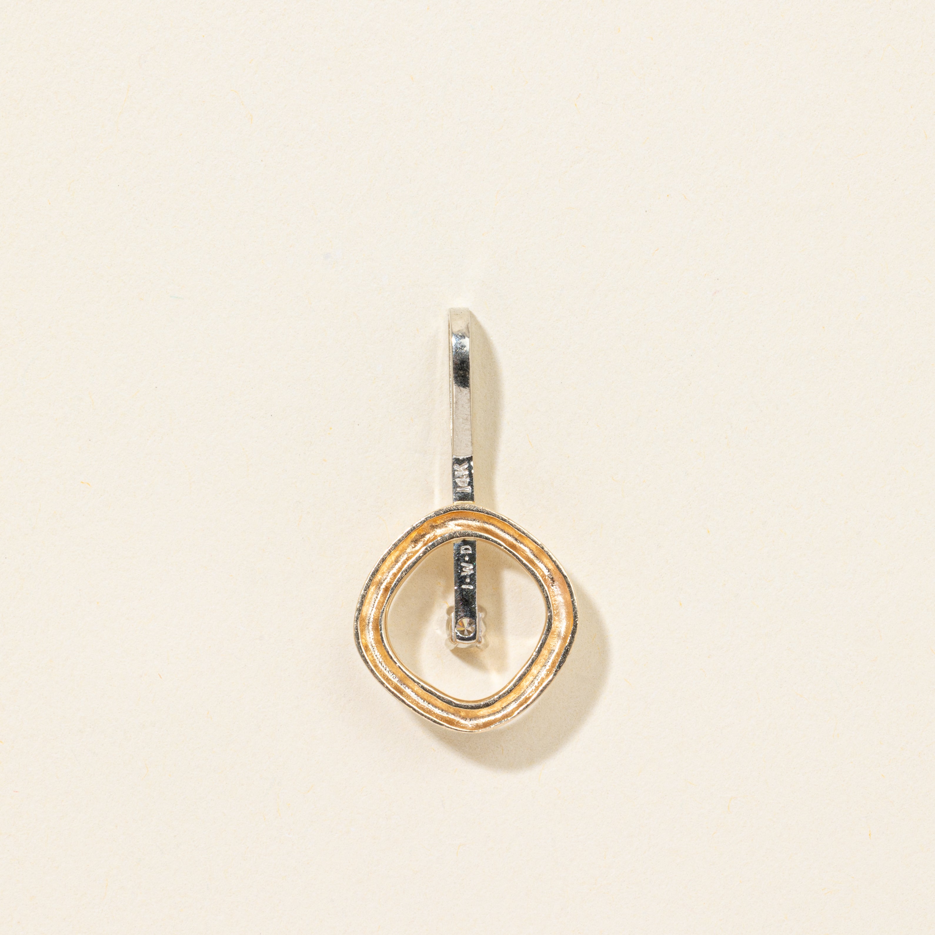 14k Diamond Drop Pendant