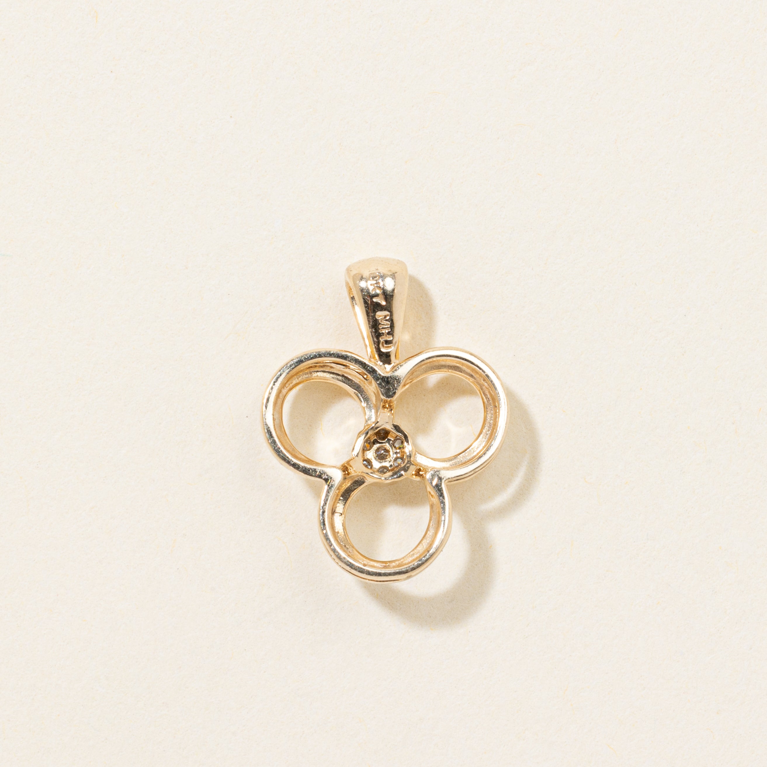 10k Diamond Loop Pendant