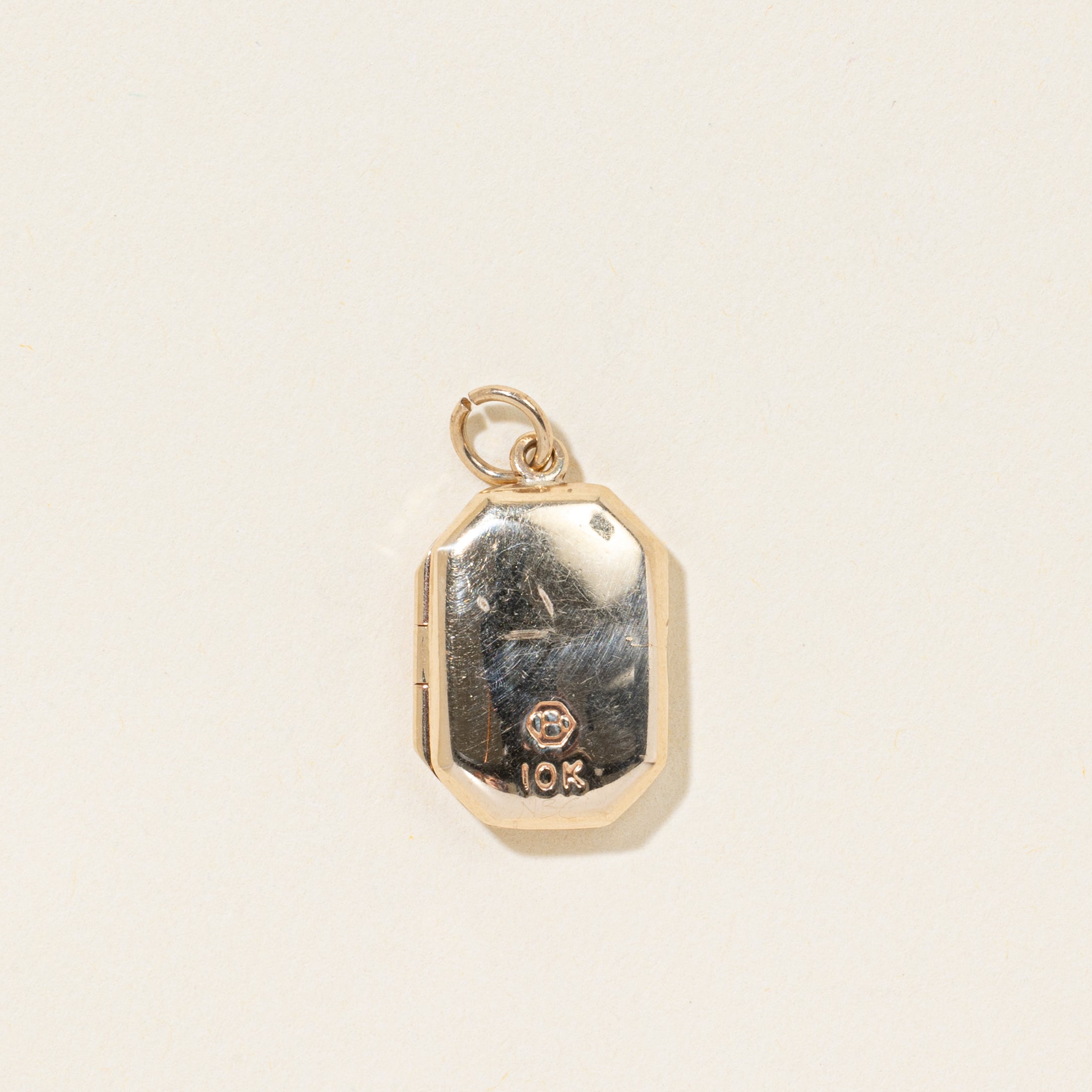10k Star Set Diamond Octagonal Locket